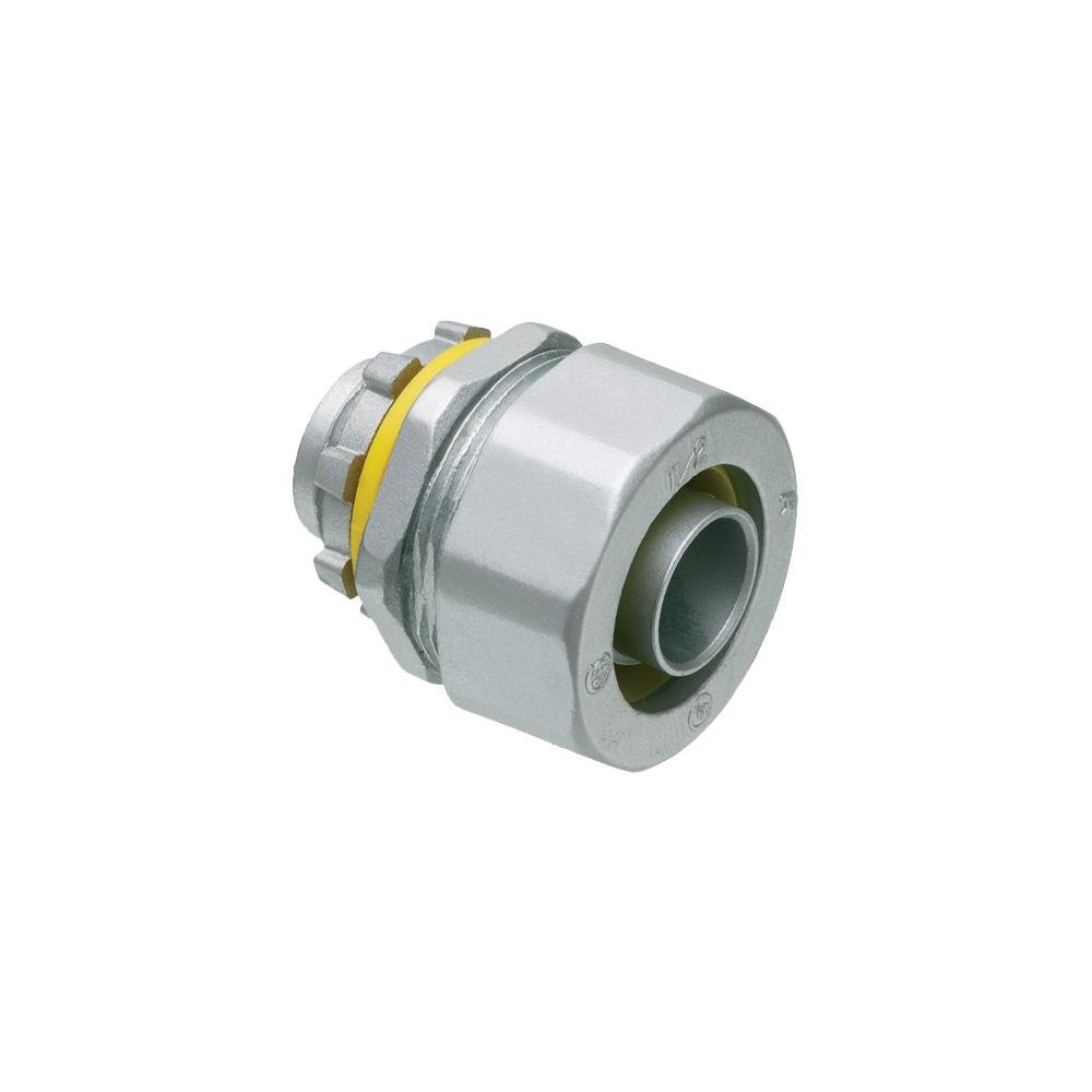 LT100 - Straight, zinc die-cast connector for use with metallic or non metallic liquid tight conduit type B only. 1" Trade Size.