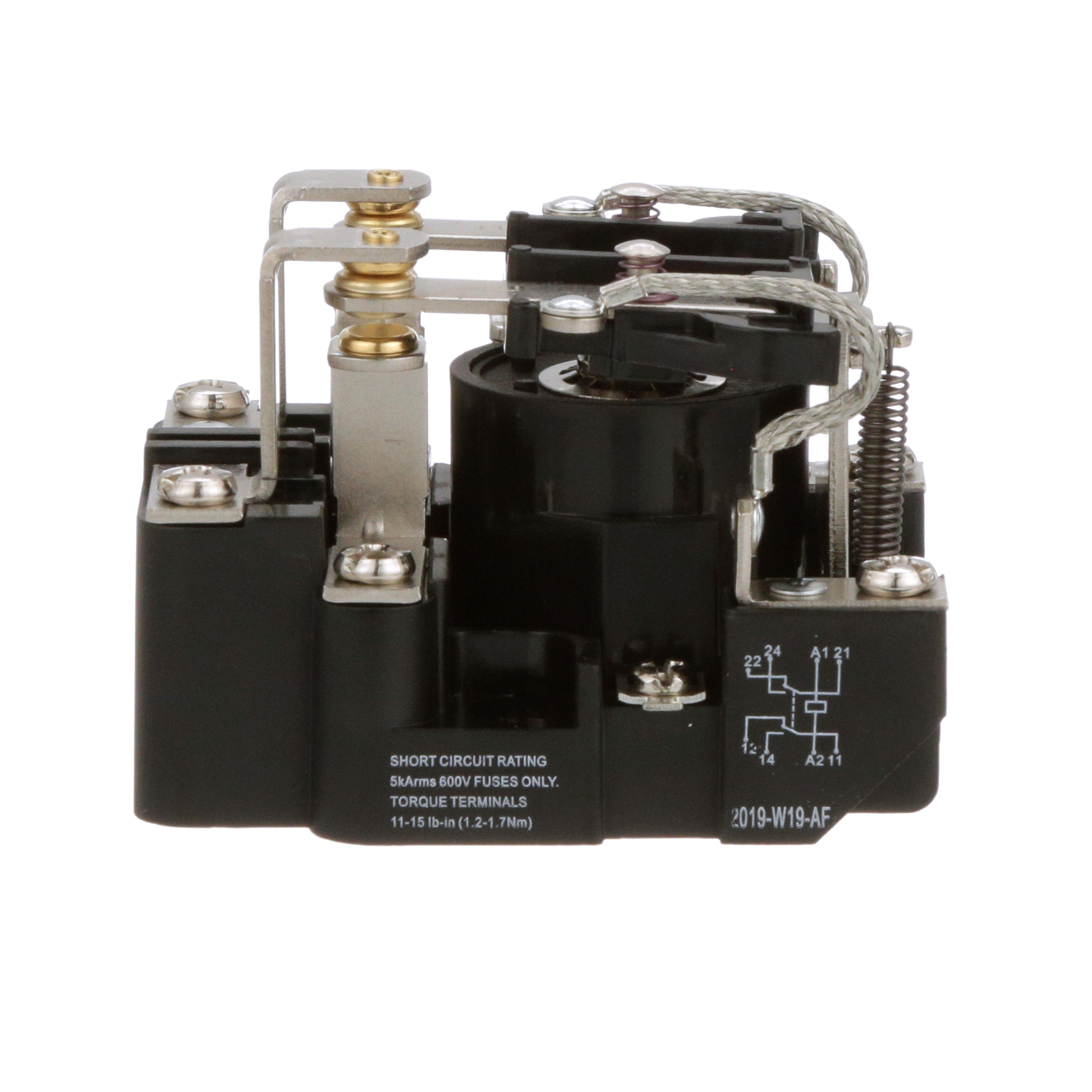 Picture of 199X-12 - Power relay, SE Relays, DPDT, 40A, 12 VDC, open type, heavy duty
