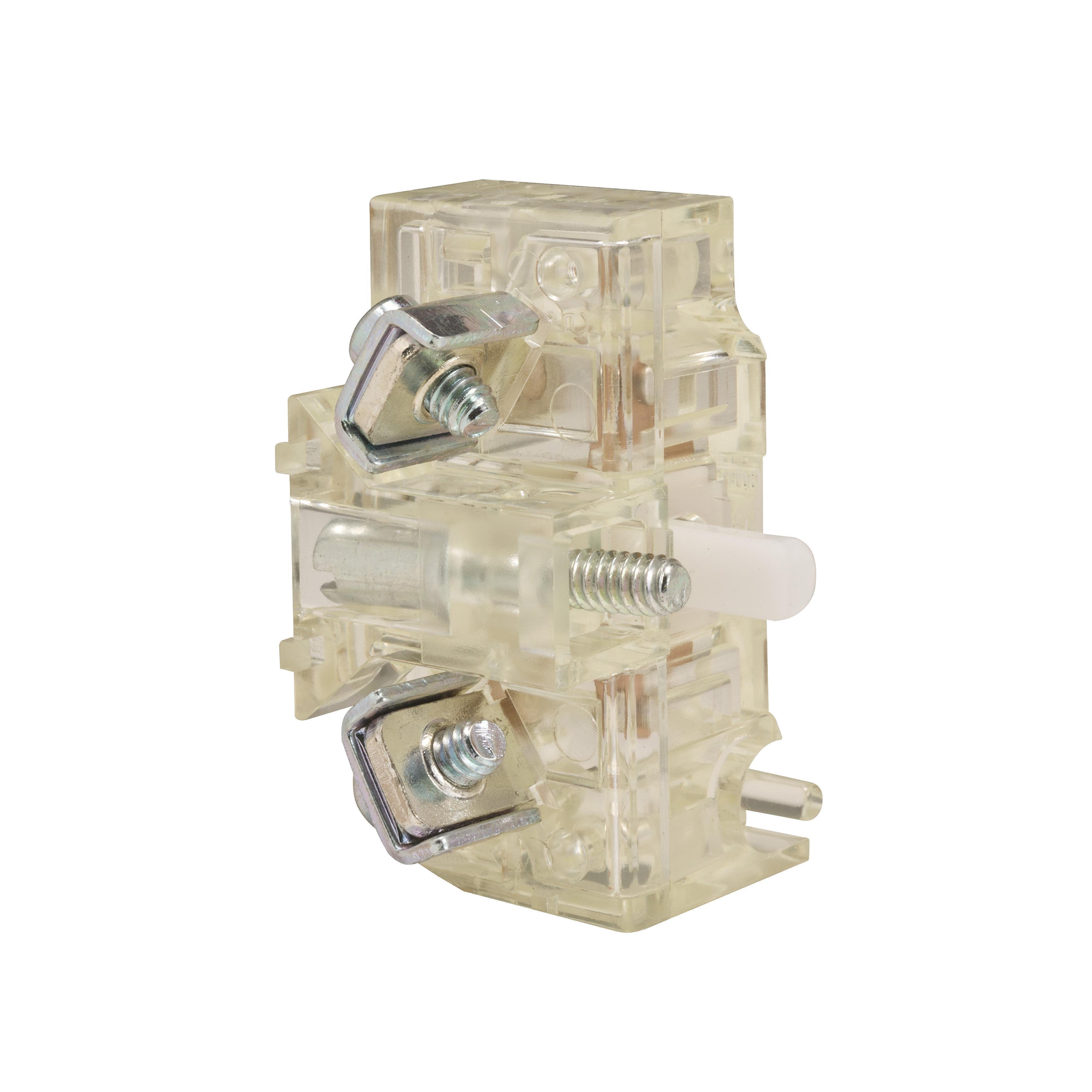 9001KA2G - Contact block, Harmony 9001K, Harmony 9001SK, 0...600V, silver alloy contacts, screw terminals for lug, standard, 1NO