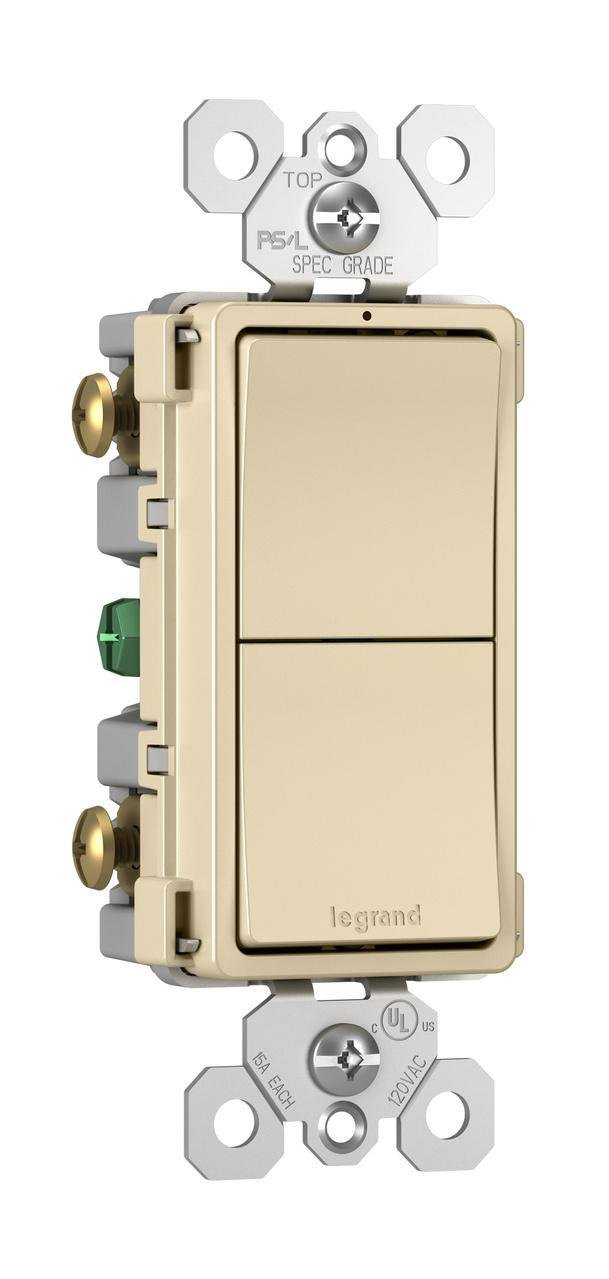 Picture of RCD11I - radiant® Two Single-Pole Switches, Ivory