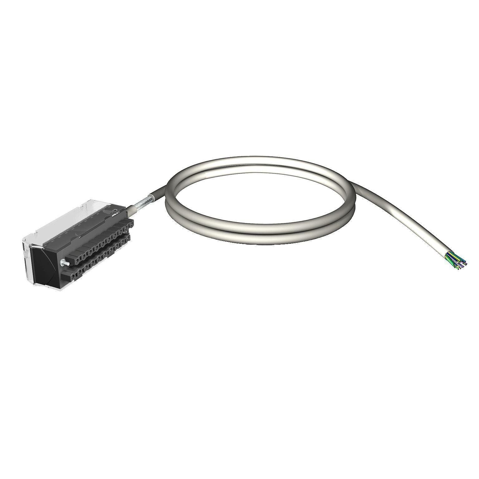 BMXFTW301 - cord set, Modicon M340, 20-way terminal, one end flying leads, 3m