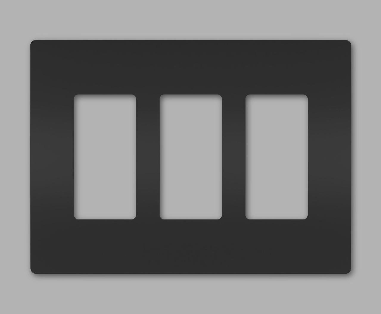 Picture of RWP263BK - radiant® 3-Gang Screwless Wall Plate