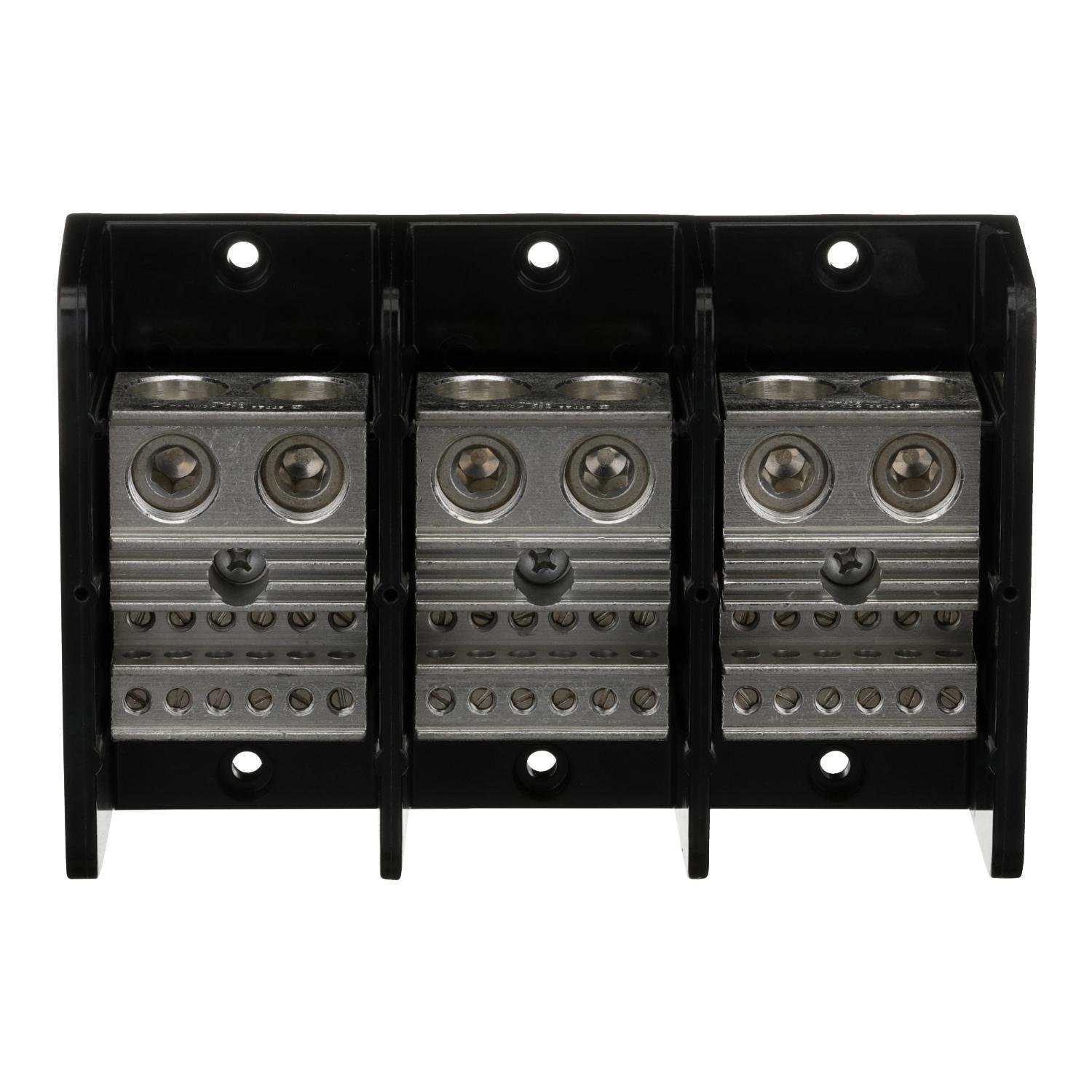 Picture of 9080LBA365212 - Power distribution block, Linergy, 3 pole, 2 line, 12 load, 760A Cu, 620A Al, 600V