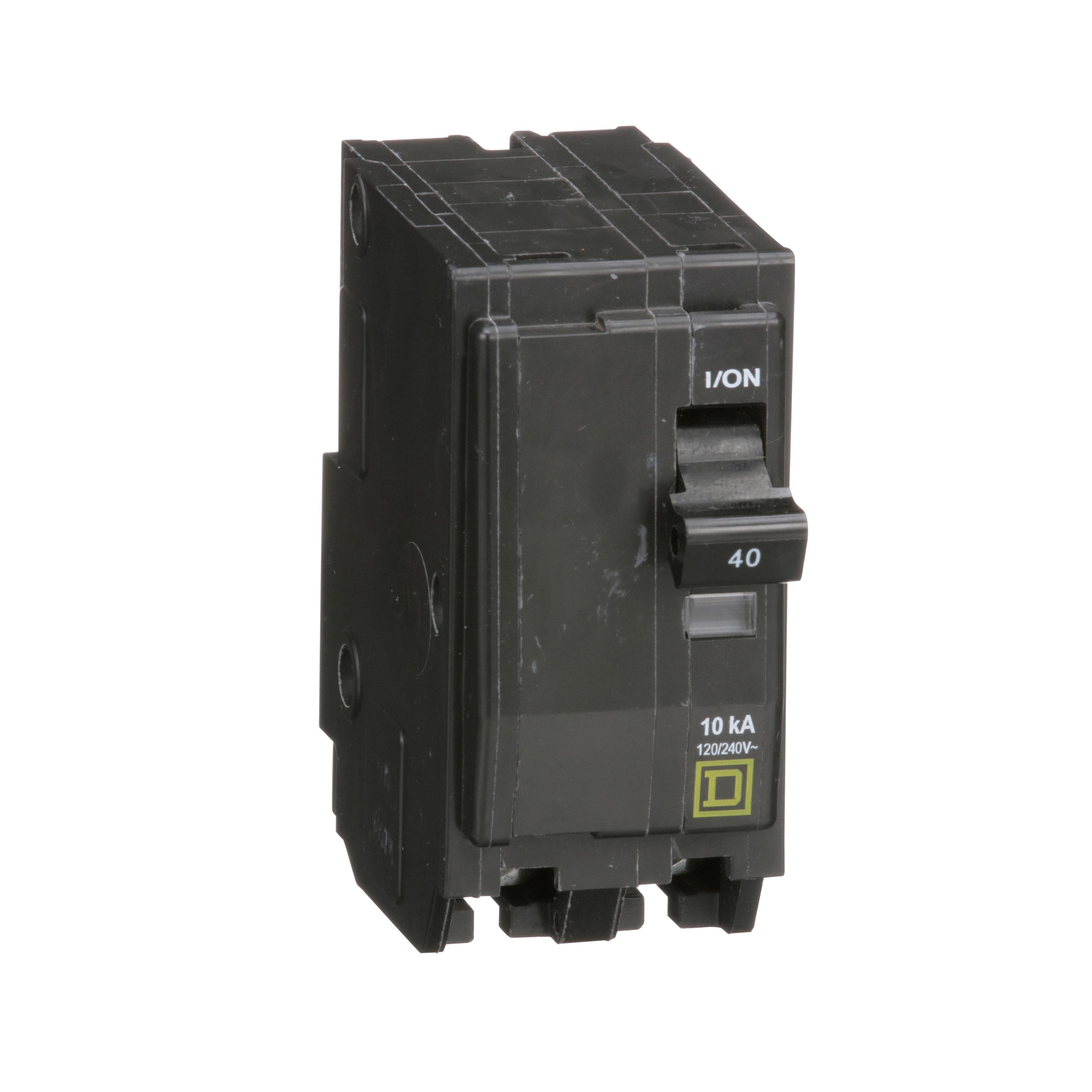 QO240 - Mini circuit breaker, QO, 40A, 2 pole, 120/240VAC, 10kA, plug in