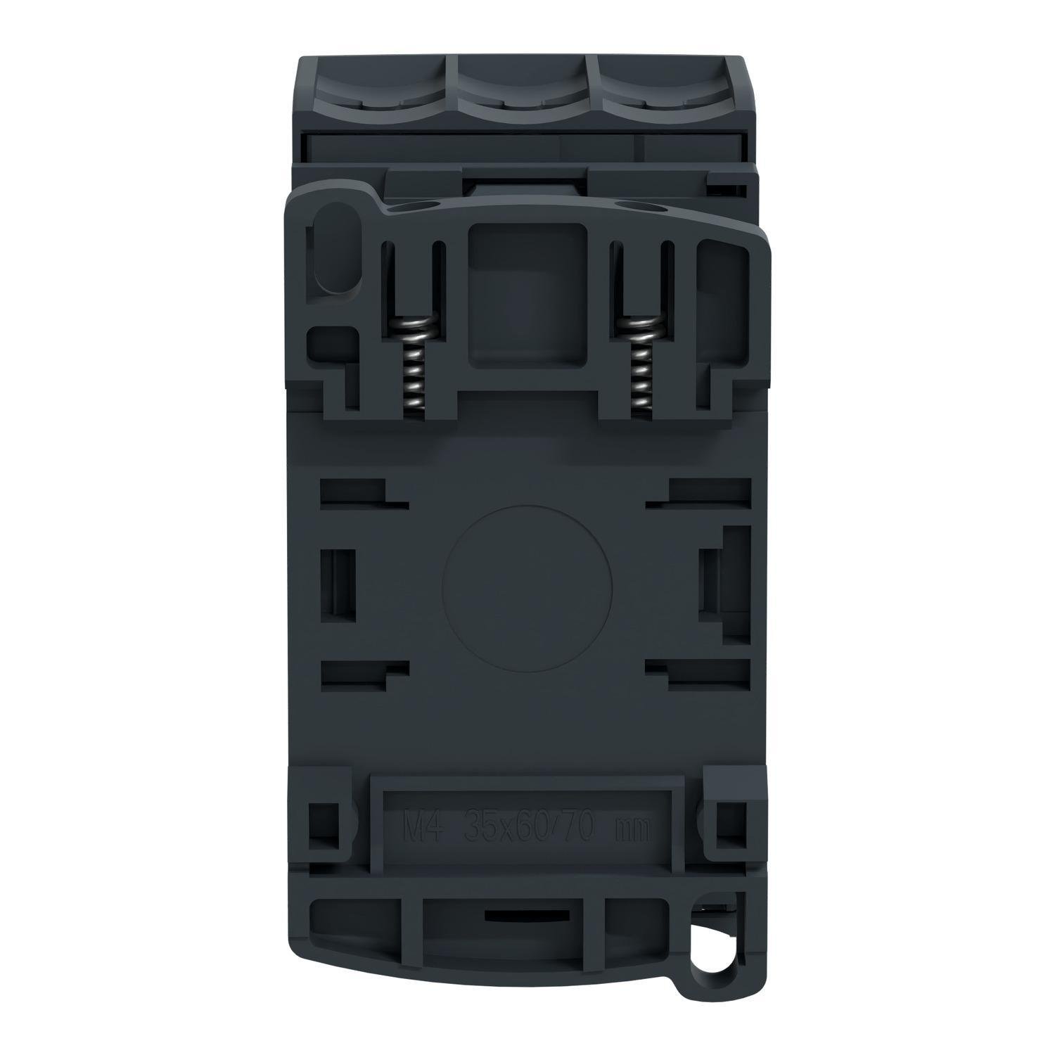 Picture of LC1D32BNE - IEC contactor, TeSys Deca, nonreversing, 32A, 20HP at 480VAC, up to 100kA SCCR, 3 phase, 3 NO, 24/60VAC/VDC coil, open