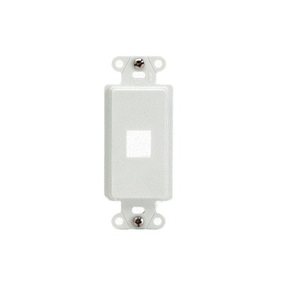 WP3411-WH - 1-Port Decorator Outlet Strap, White