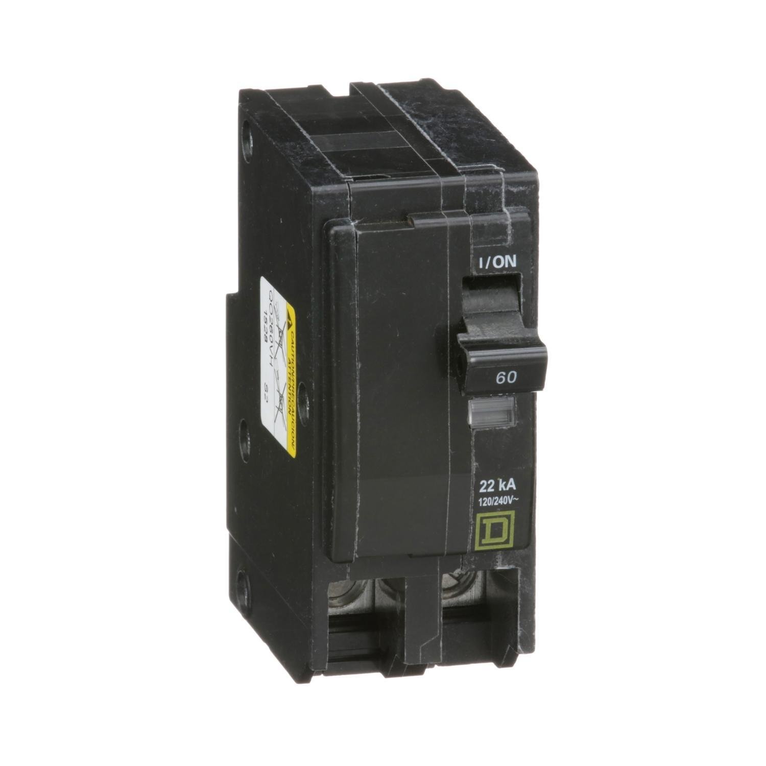 Picture of QO260VH - Mini circuit breaker, QO, 60A, 2 pole, 120/240VAC, 22kA, plug in
