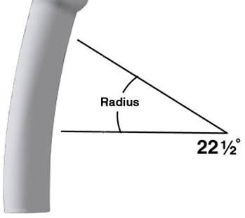 PVCEL4002212 - 4' PVC Elbow, 22 1/2 Degree