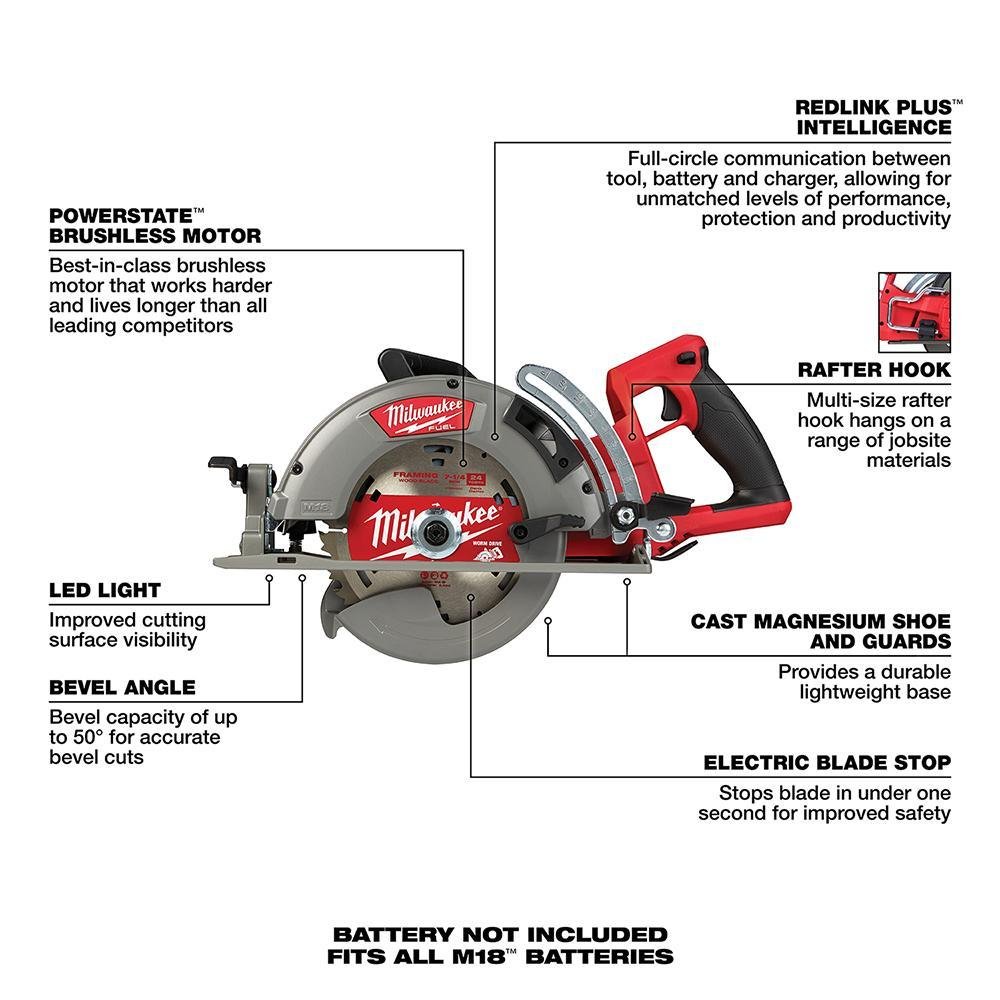 Picture of 2830-20 - M18 FUEL™ Rear Handle 7-1/4 in. Circular Saw
