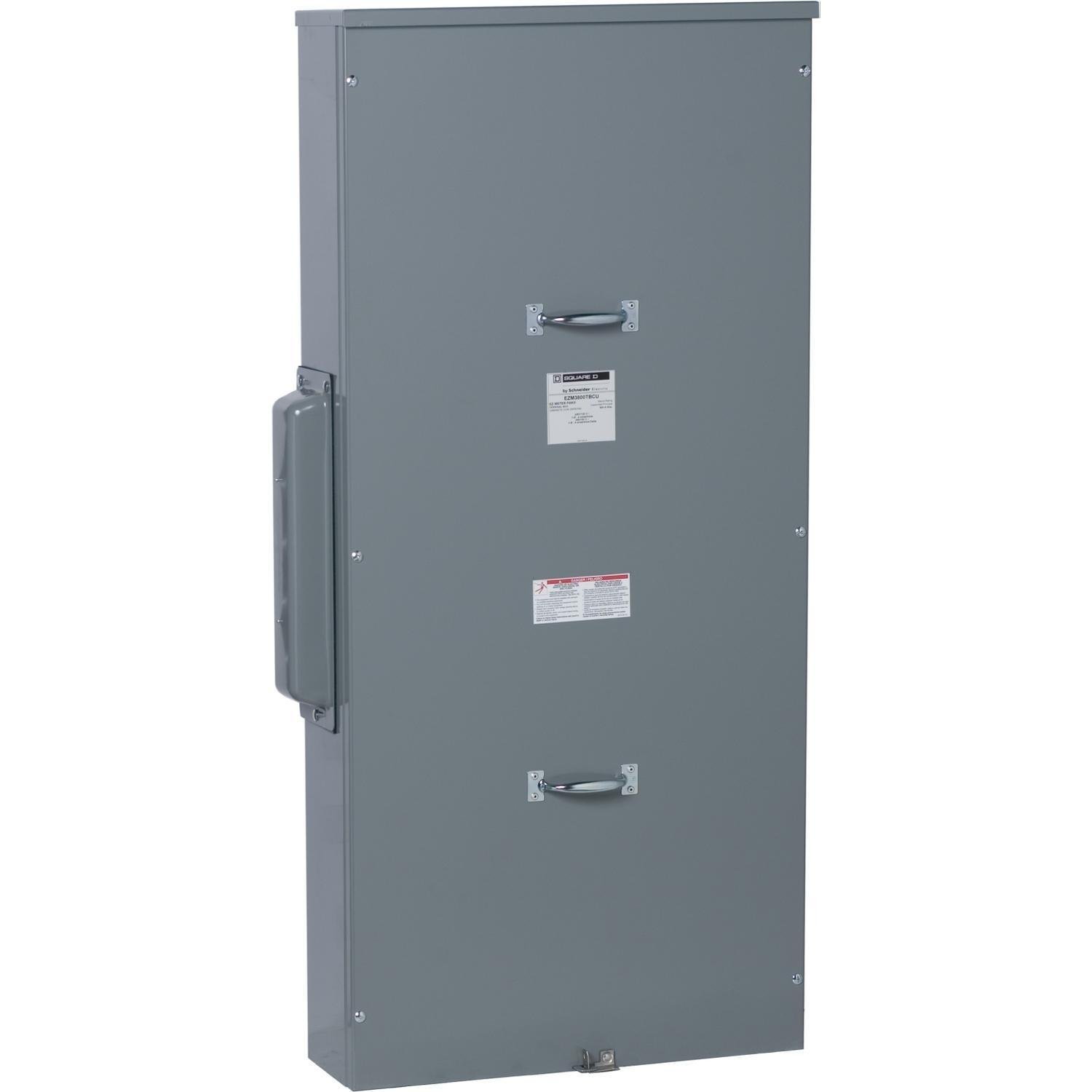 EZM3800TBCU - Main lugs unit, EZ Meter-Pak, 800A, 240VAC max, 3ph/4W, 800A Cu bus, OH/UG, Type 3R