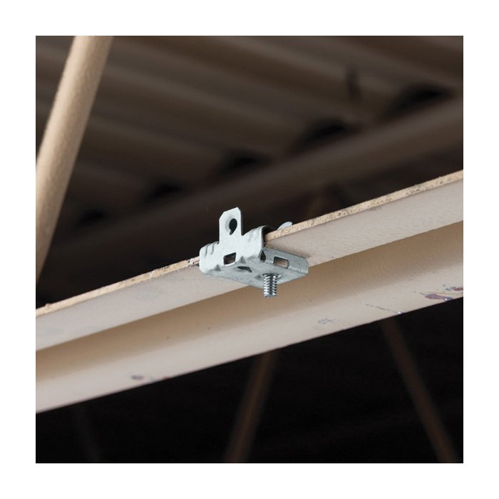 Picture of M24S - Hammer-On Flange Clip, Bottom Mount with Stud, Spring Steel, 1/8"–1/4" Flange