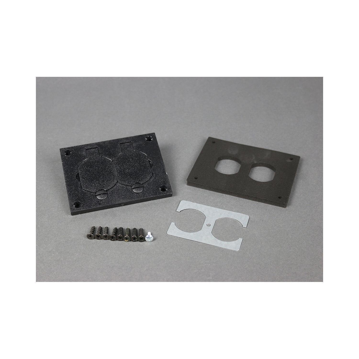 Picture of 828PR-BLK - Omnibox® Rectangular Black Plastic Duplex Cover Plate