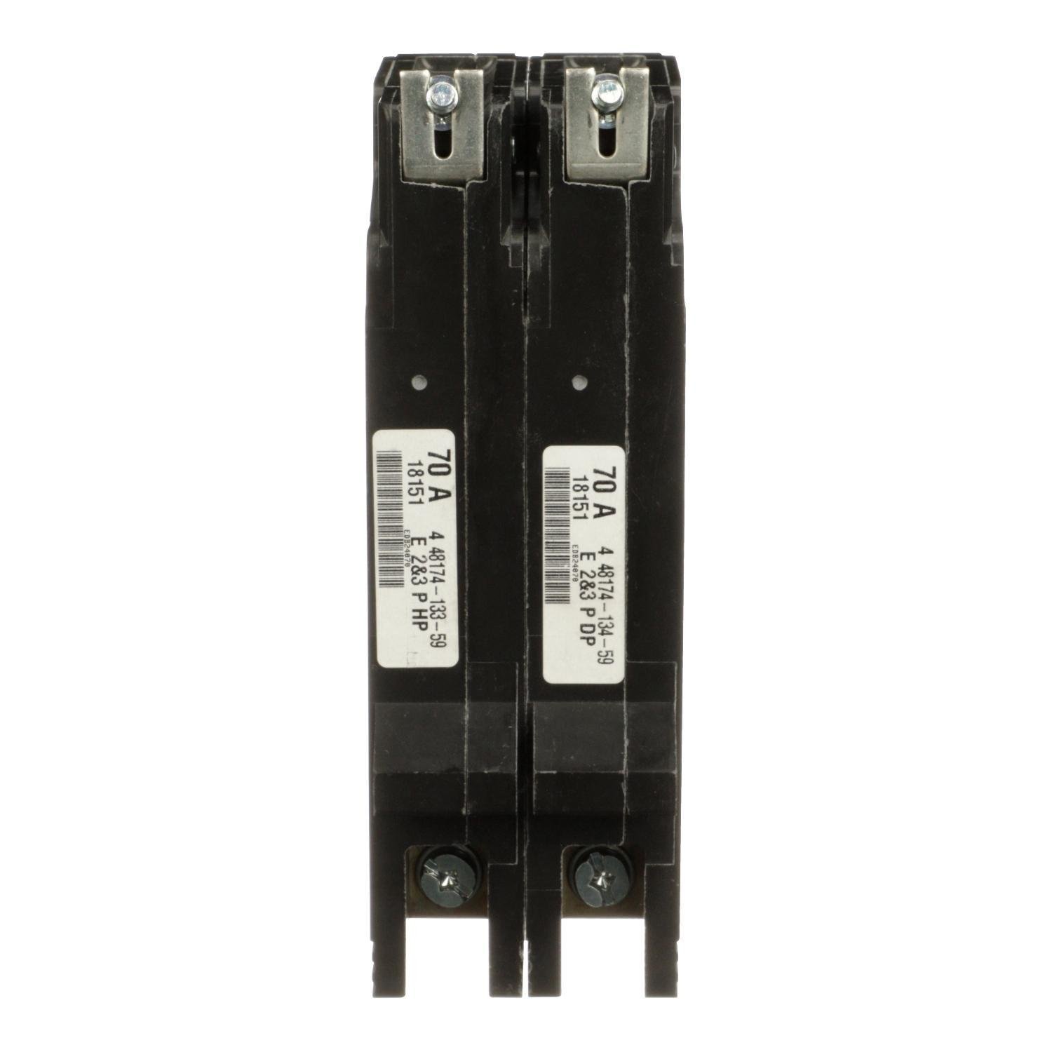 Picture of EDB24070 - Mini circuit breaker, E-Frame, 70A, 2 pole, 480Y/277VAC, 25kA max, bolt on [TAA]