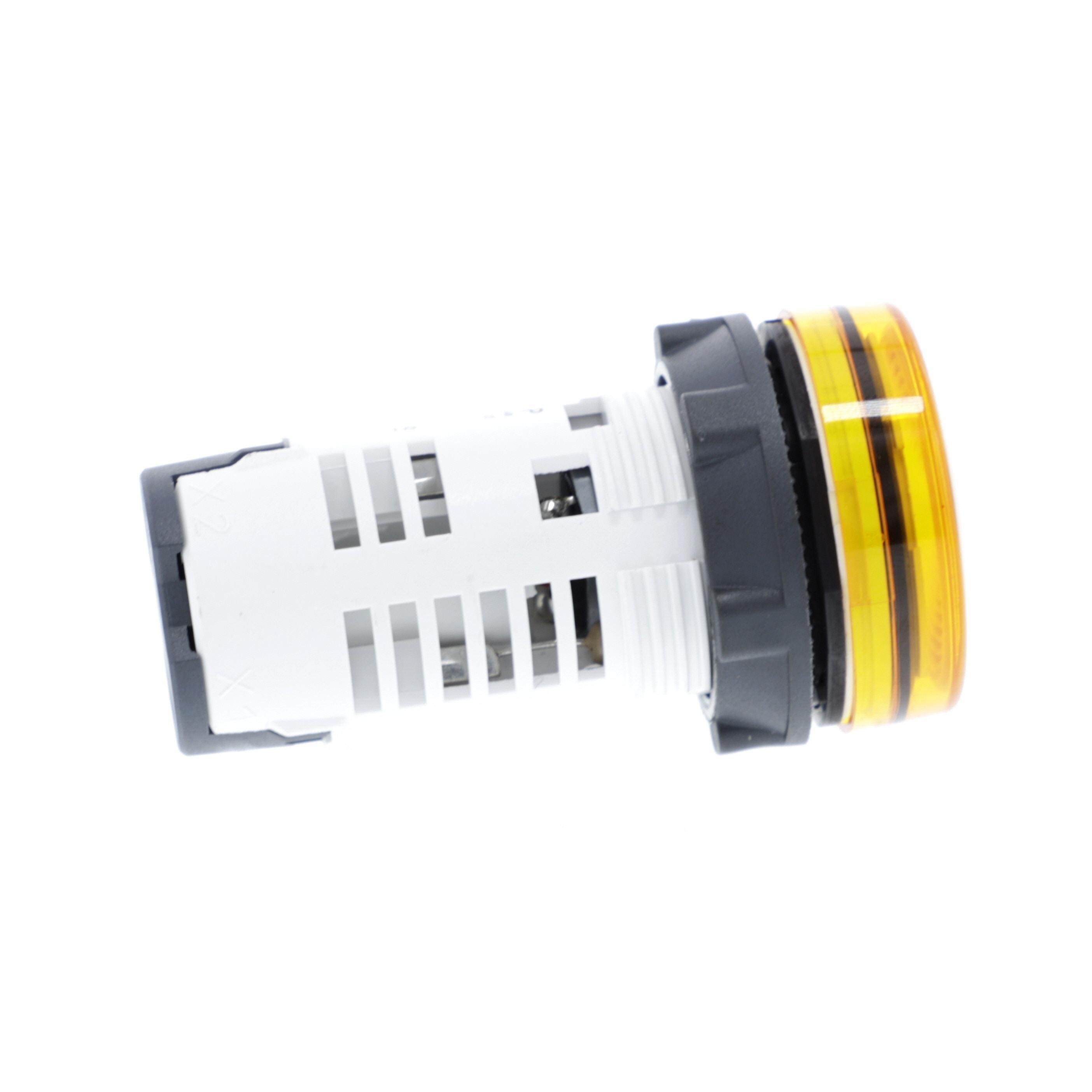 Picture of XB7EV08GP - Monolithic pilot light, Harmony XB7, plastic, orange, 22mm, integral LED, 110...120V AC