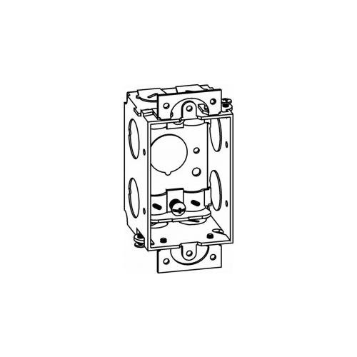 GSB-1-NM - 2" DEEP, GANGABLE 1-GANG SHALLOW SWITCH BOX WITH NM CLAMPS