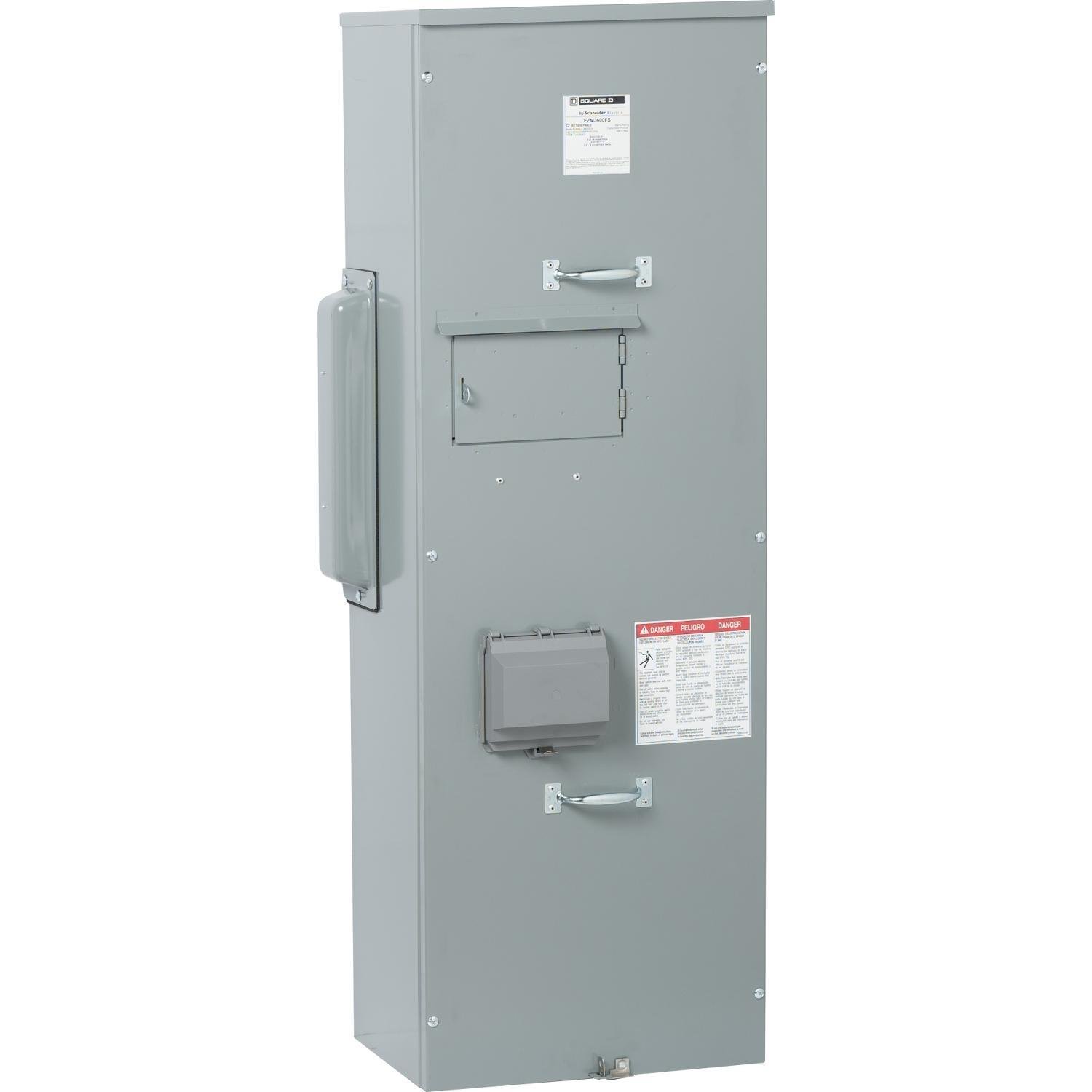 Picture of EZM3600FS - Main fusible (Class T) switch unit, EZ Meter-Pak, 600A, 240VAC max, 3ph/4W, 600A bus, OH/UG, Type 3R