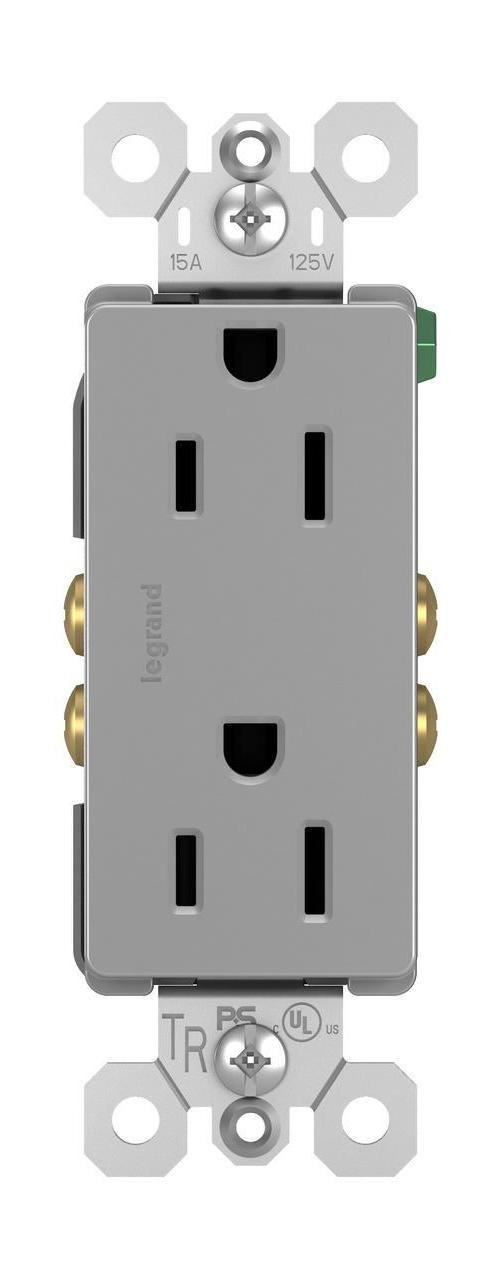 885-TRGRY - radiant® Tamper-Resistant Outlet, Gray