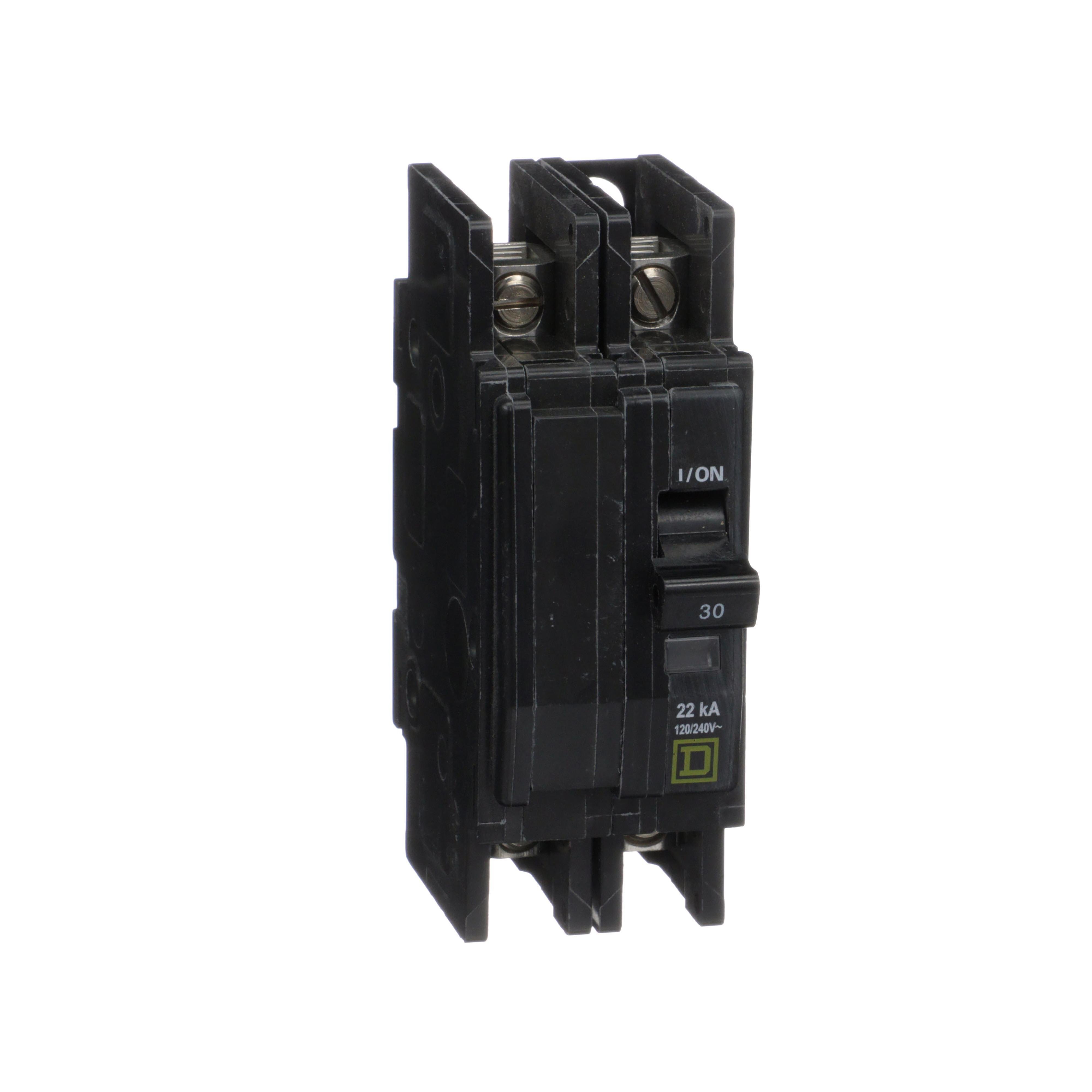 QOU230VH - Mini circuit breaker, QOU, 30A, 2 pole, 120/240VAC, 22kA