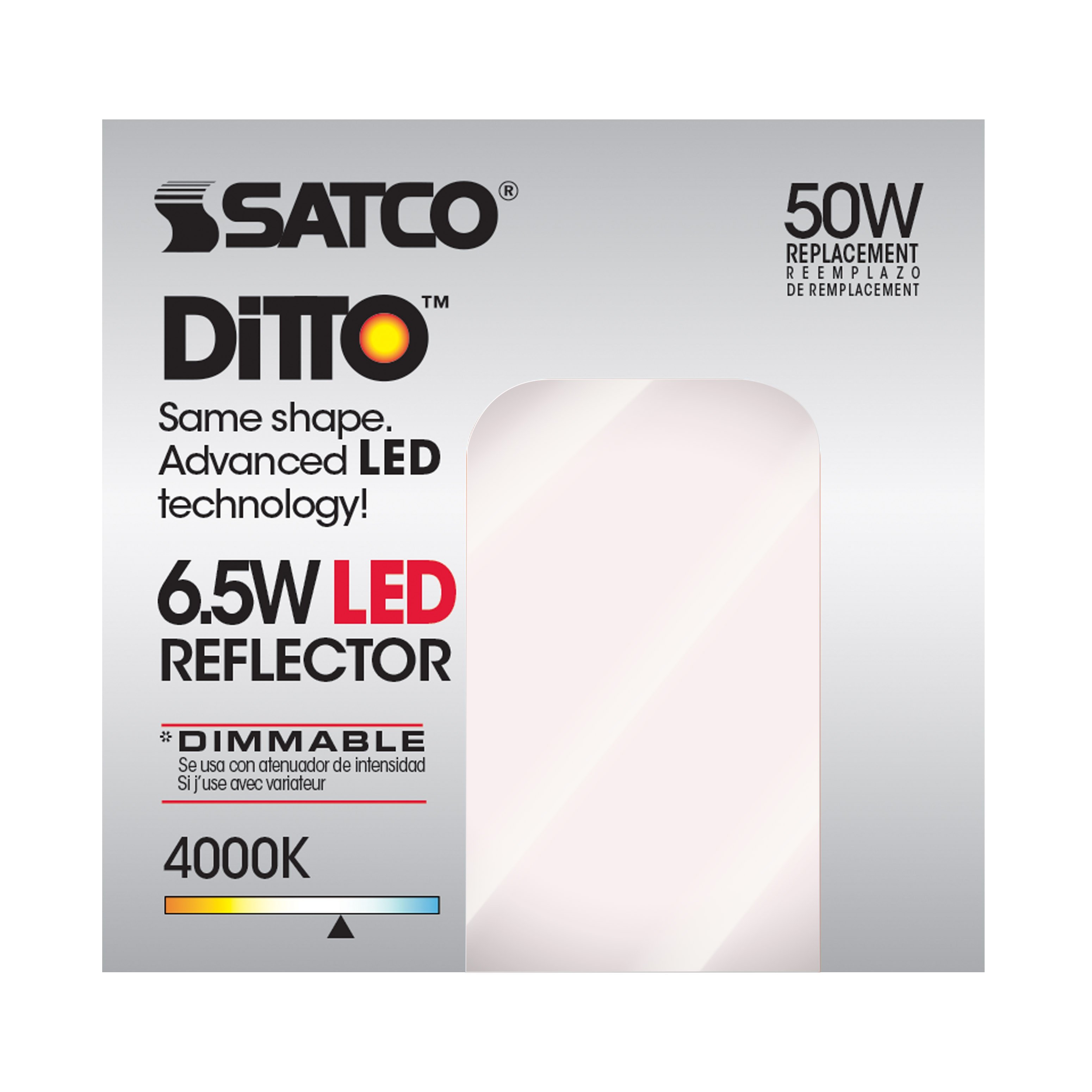 Picture of S9632 - 6.5 Watt - LED R20 - 4000K - 107 deg. Beam Angle - Medium base - 120 Volt - Dimmable
