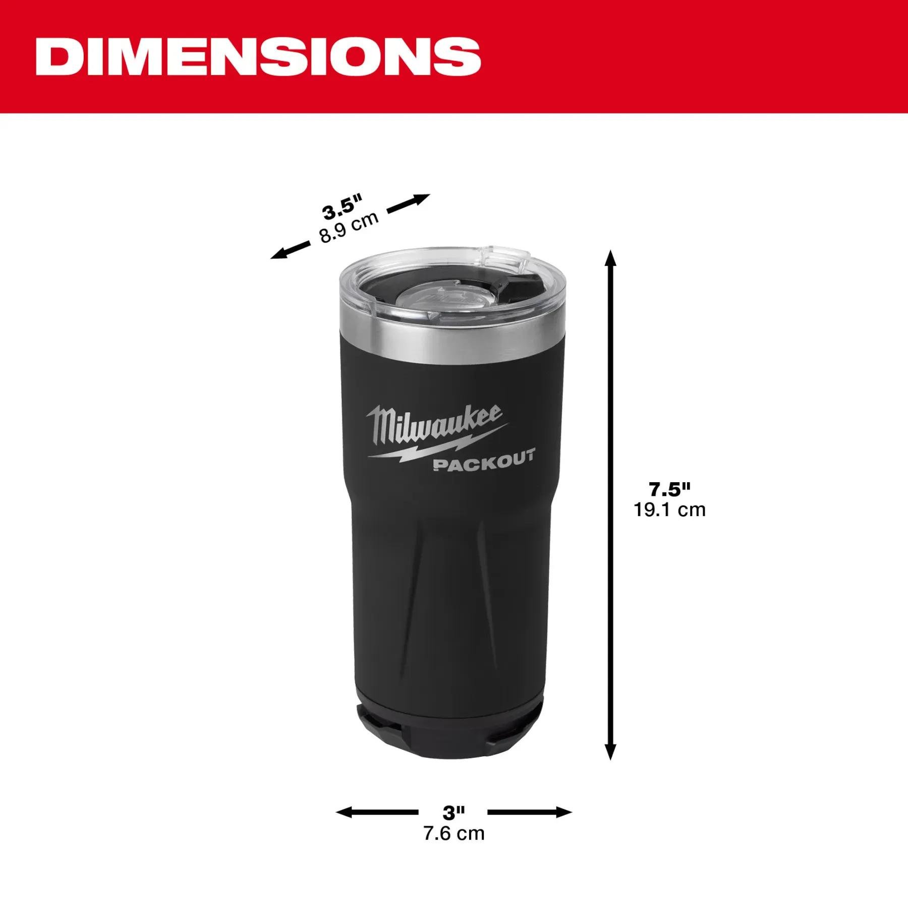Picture of 48-22-8392B - PACKOUT™ 20oz Tumbler - Black