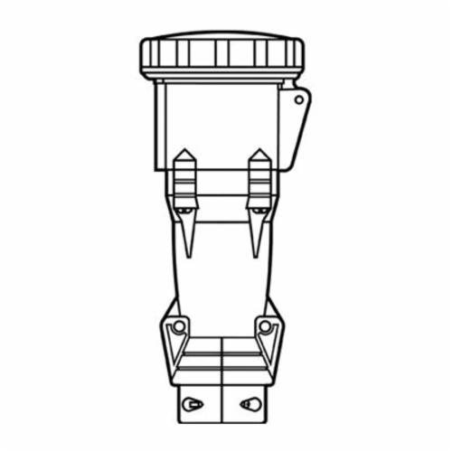 Picture of PS430C7-W - Pin & Sleeve Watertight 30A 3ø 480V Connector