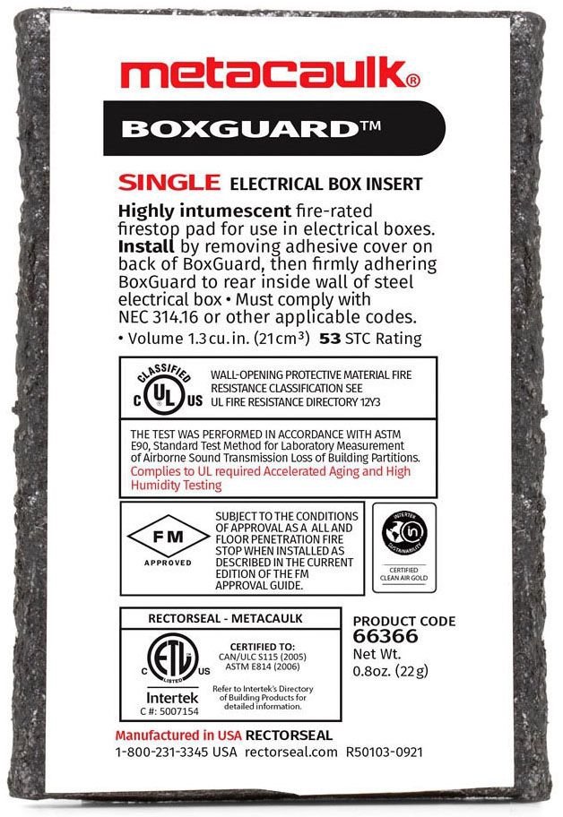 66366 - Metacaulk Box Guard SGL Box