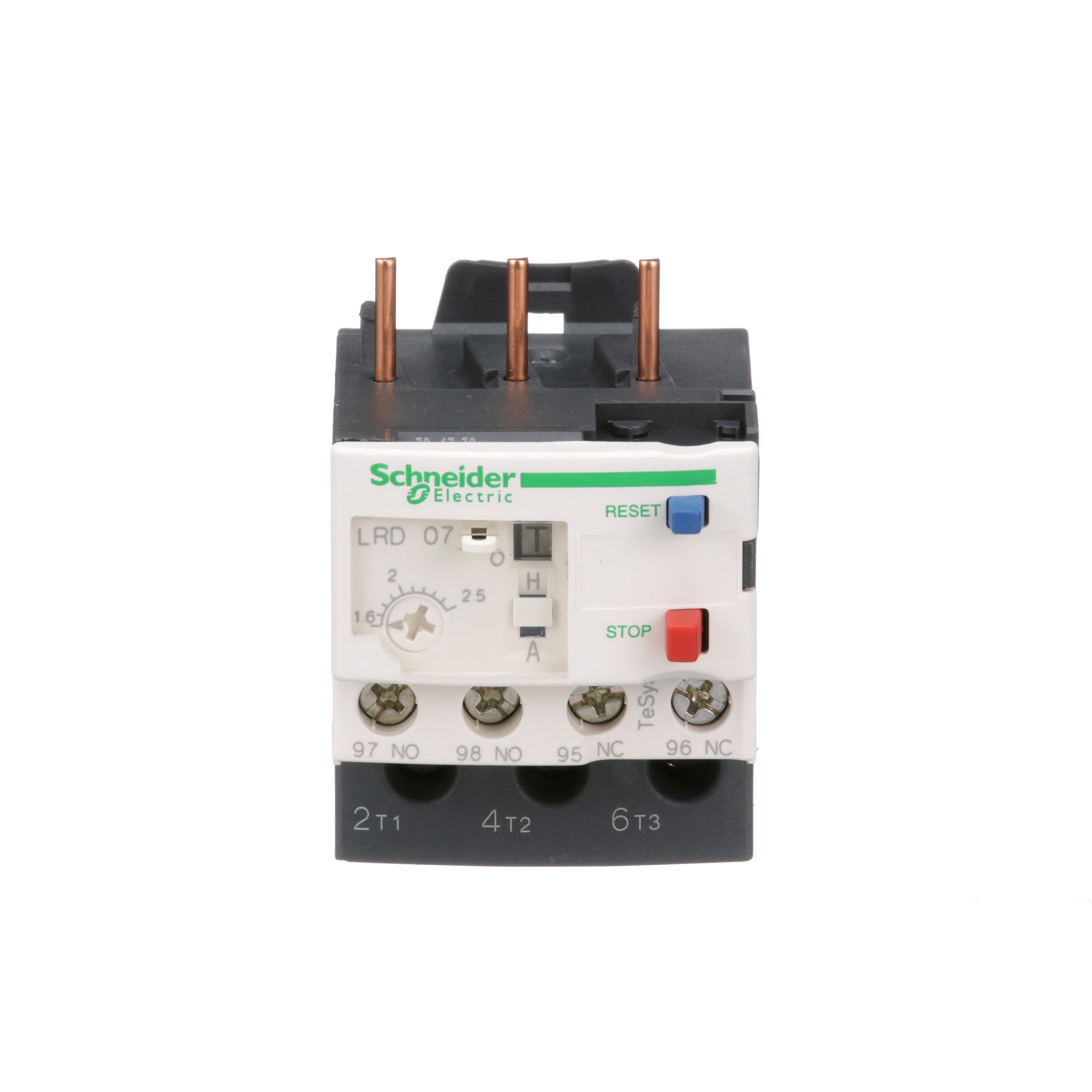 LRD07 - TeSys Deca, thermal overload relay, 1.6 to 2.5 A, class 10A