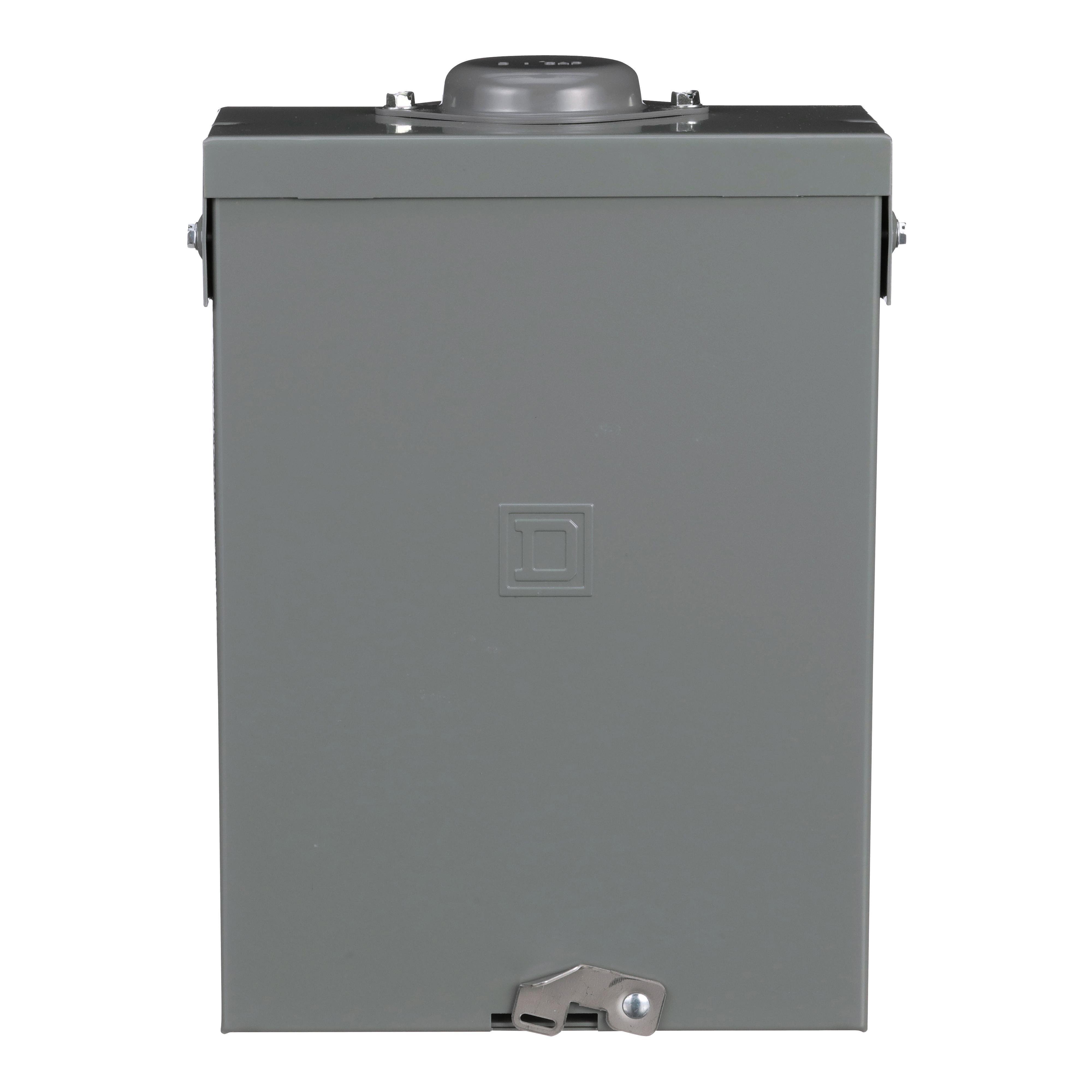 QO612L100TRB - Load center, QO, 1 phase, 6 spaces, 12 circuits, 100A fixed main lugs, NEMA3R, gnd bar