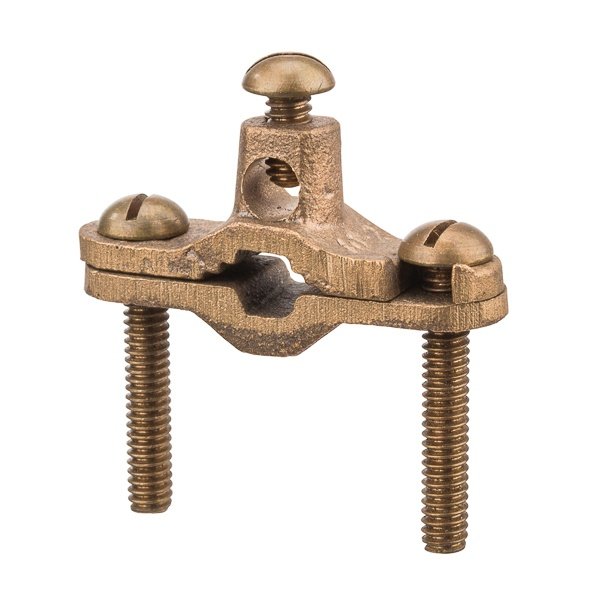 Picture of G-1-S-DBR - Heavy Duty Bronze Ground Clamp, 1/2″ to 1″ Pipe, 1″ Rebar, Burial