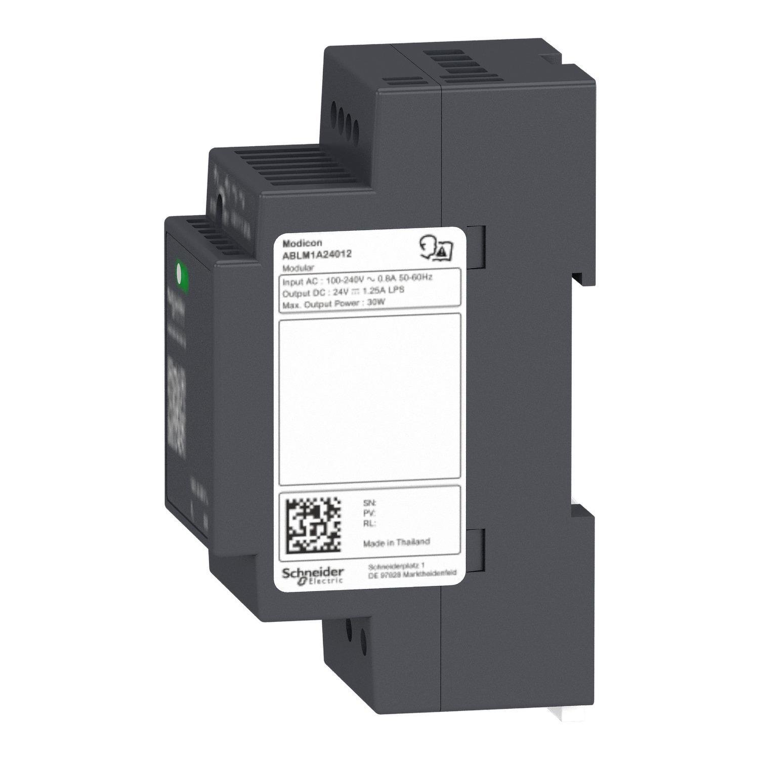 Picture of ABLM1A12021 - Regulated Power Supply, 100 to 240V AC, 12V, 2.1A, single phase, Modular