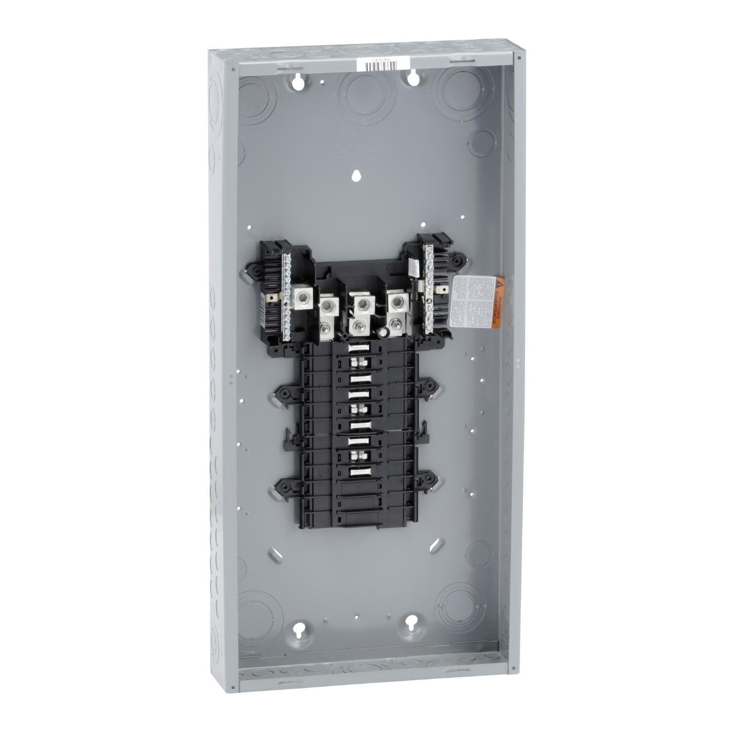 Picture of QO318L200G - Load center, QO, 3 phase, 18 spaces, 18 circuits, 200A fixed main lugs, NEMA1, gnd bar