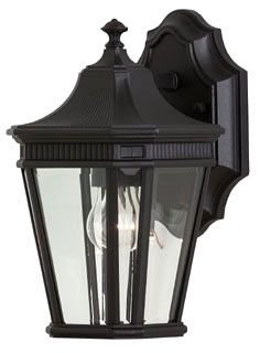 OL5400BK - Cotswold Lane, Outdoor Lighting Wall Lantern, Black, 1 Bulb 