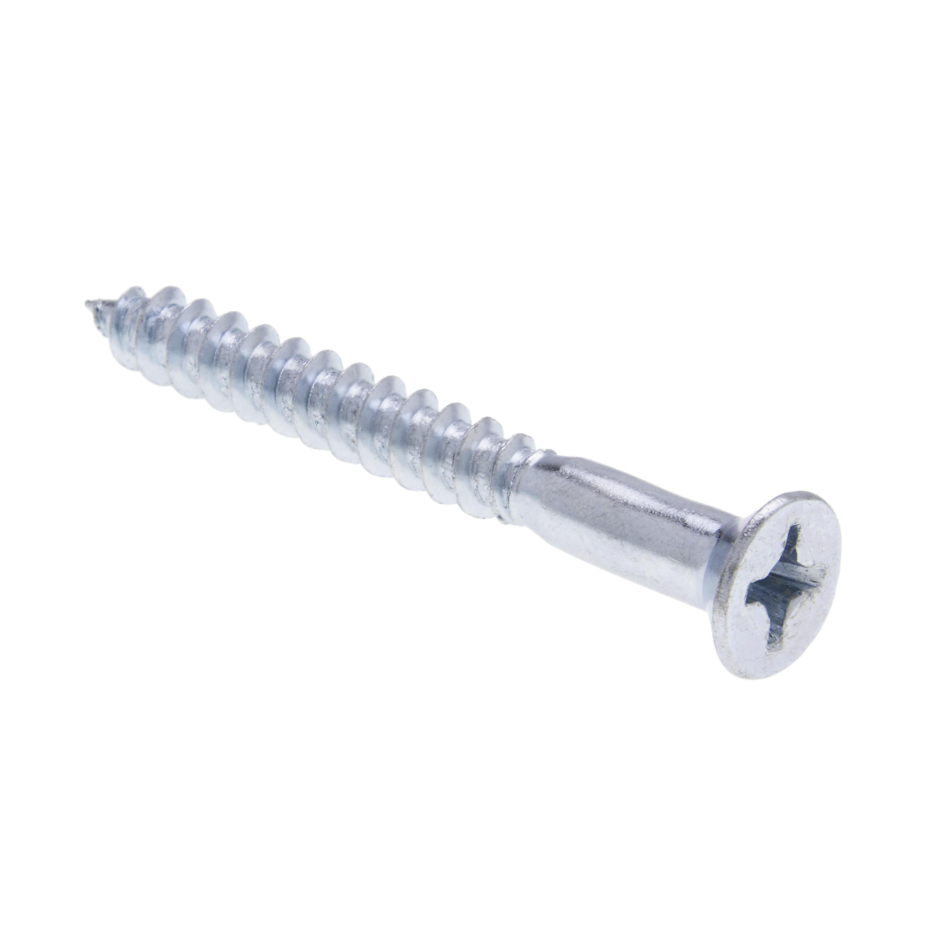 JFWP61 - 4 x 3/4 in. Flat Head Phillips Wood Screws - Steel Zinc - 100qty