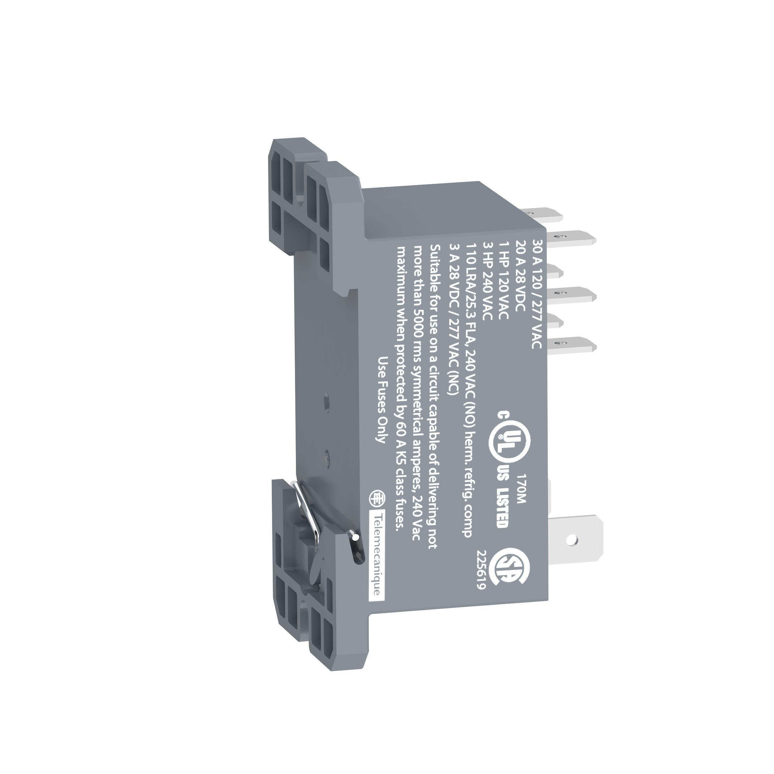 Picture of RPF2BP7 - power relay, Harmony electromechanical relays, DIN rail or panel mount relay, 30A, 2CO, 230V AC
