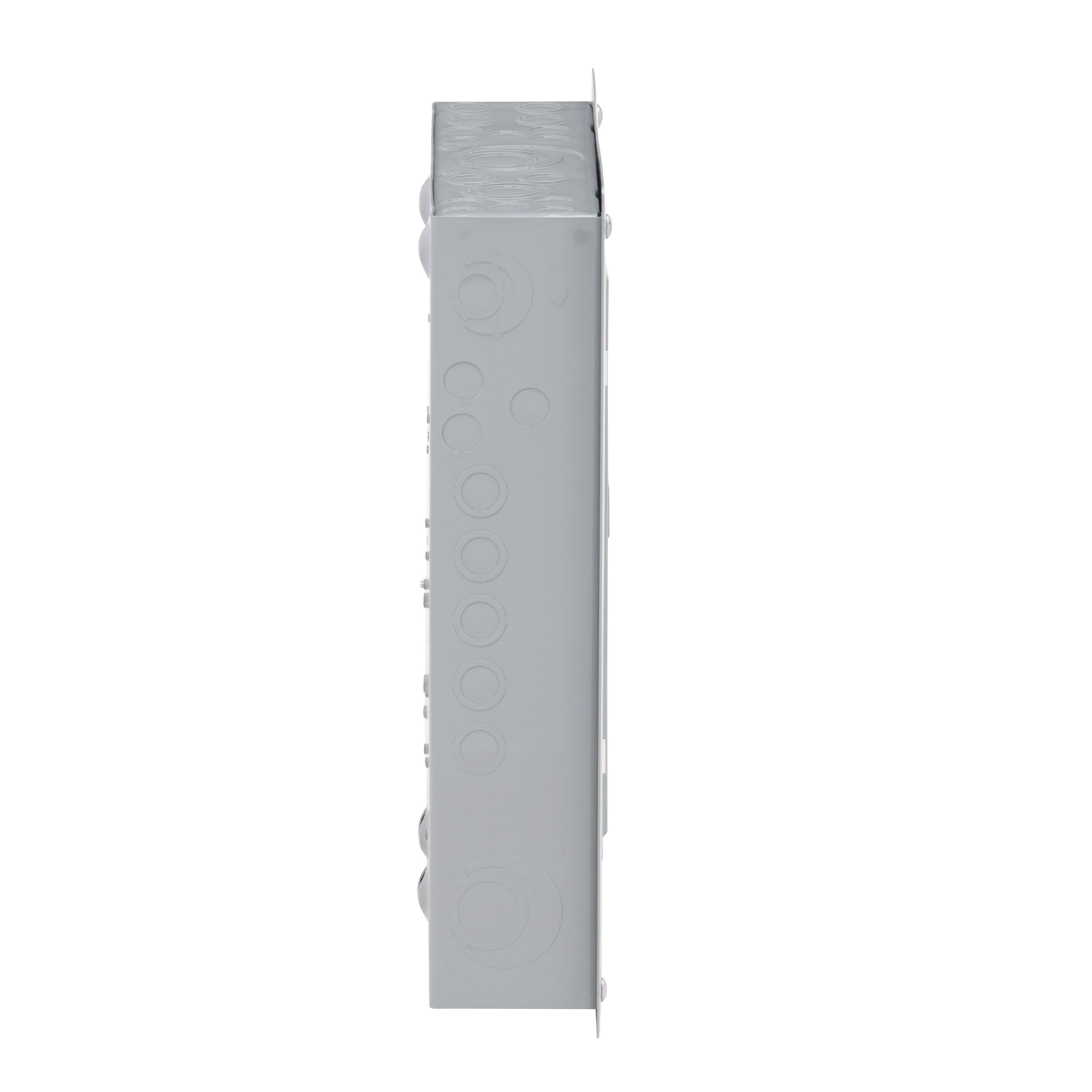 Picture of HOM1224M100PC - Load center, Homeline, 1 phase, 12 spaces, 24 circuits, 100A convertible main breaker, PoN, NEMA1, combo cover