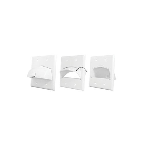 Picture of WP9001-WH - Single Gang Hinged Bullnose Wall Plate, White