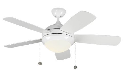 5DIC44WHD-V1 - Generation Lighting Discus Classic II 44" Indoor Ceiling Fan in White