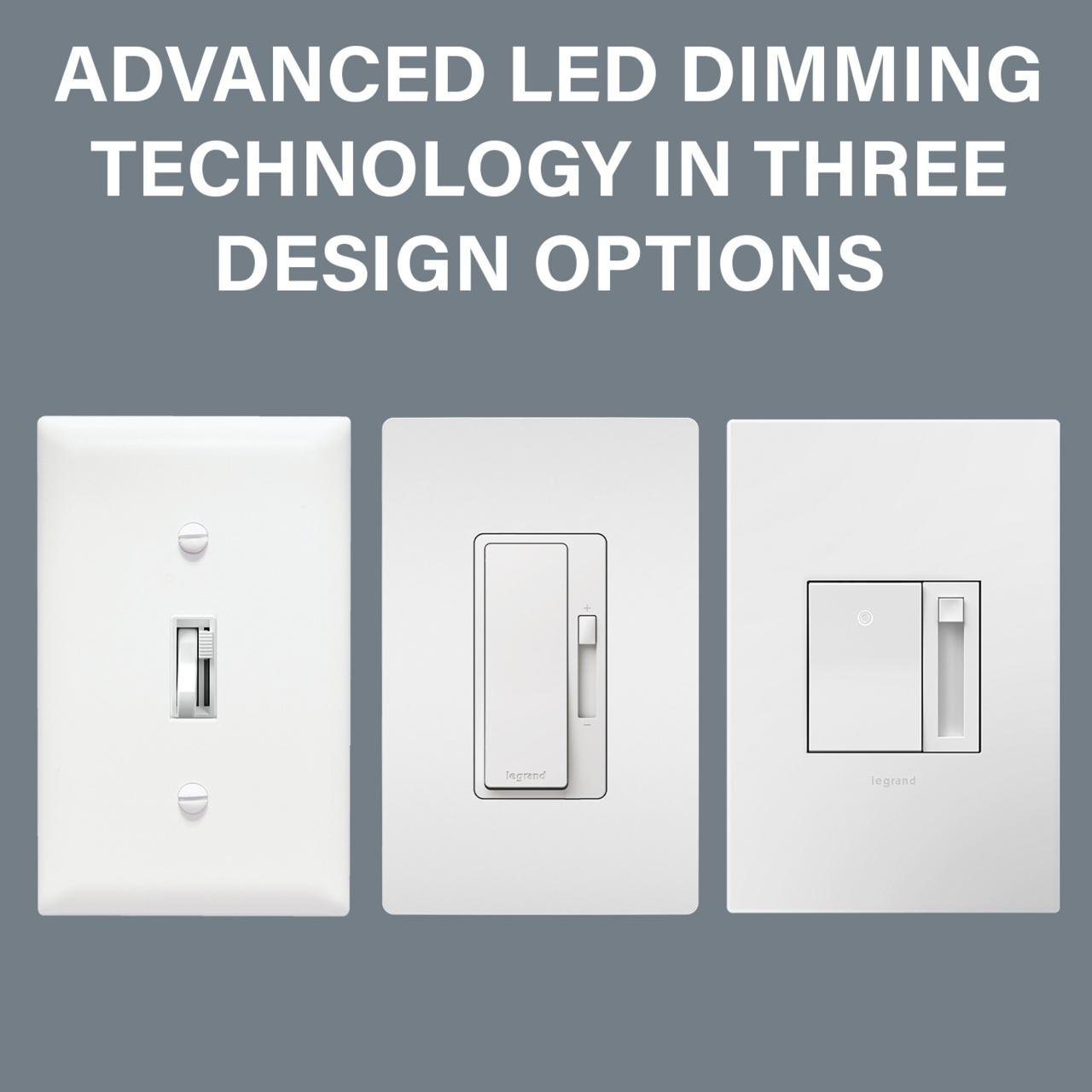 Picture of TSDL153PLA - Trademaster Toggle Slide LED Advanced Dimmer, Light Almond