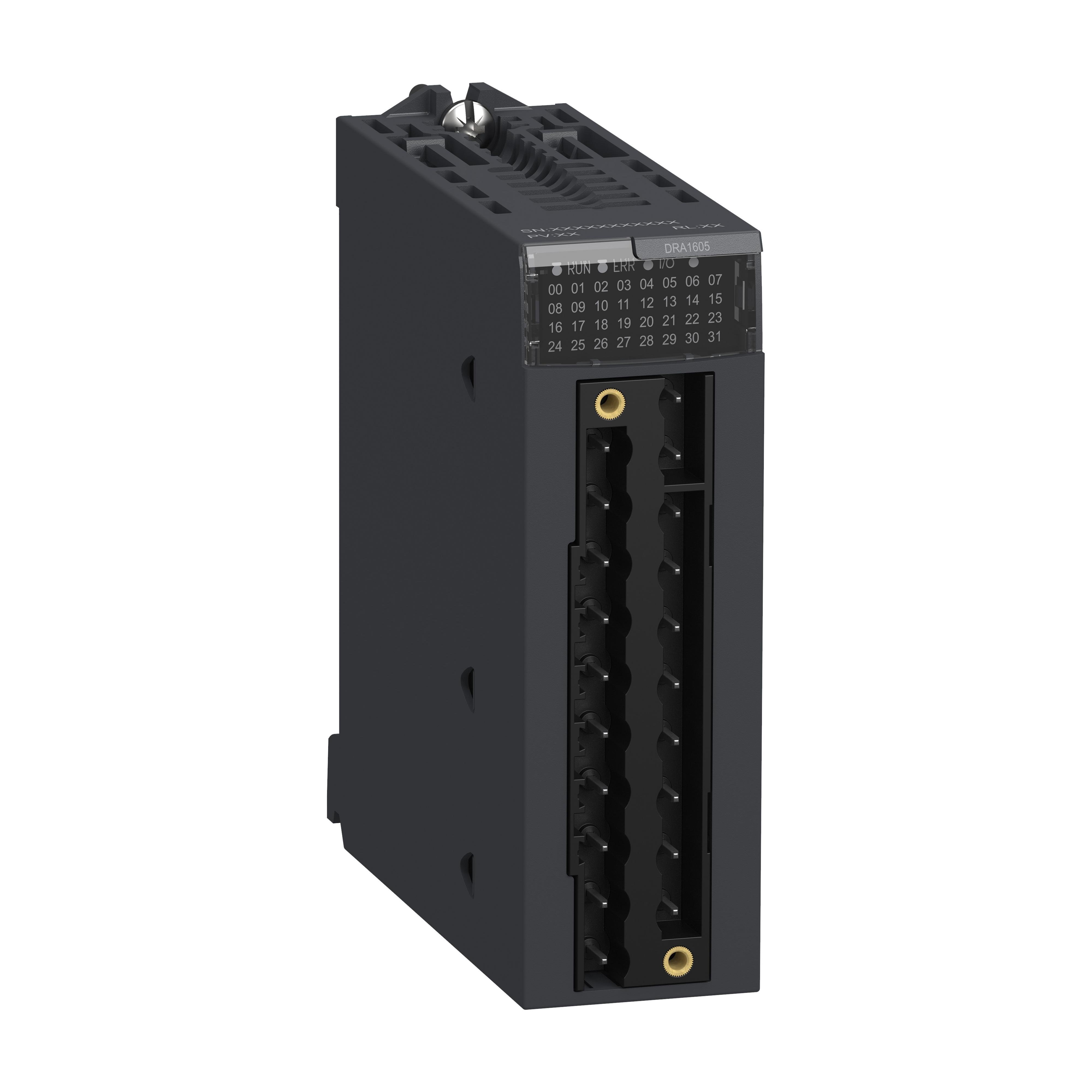 Picture of BMXDRA1605 - discrete output module, Modicon X80, 16 NO relay outputs, 24 to 240V AC, 24 to 48V DC