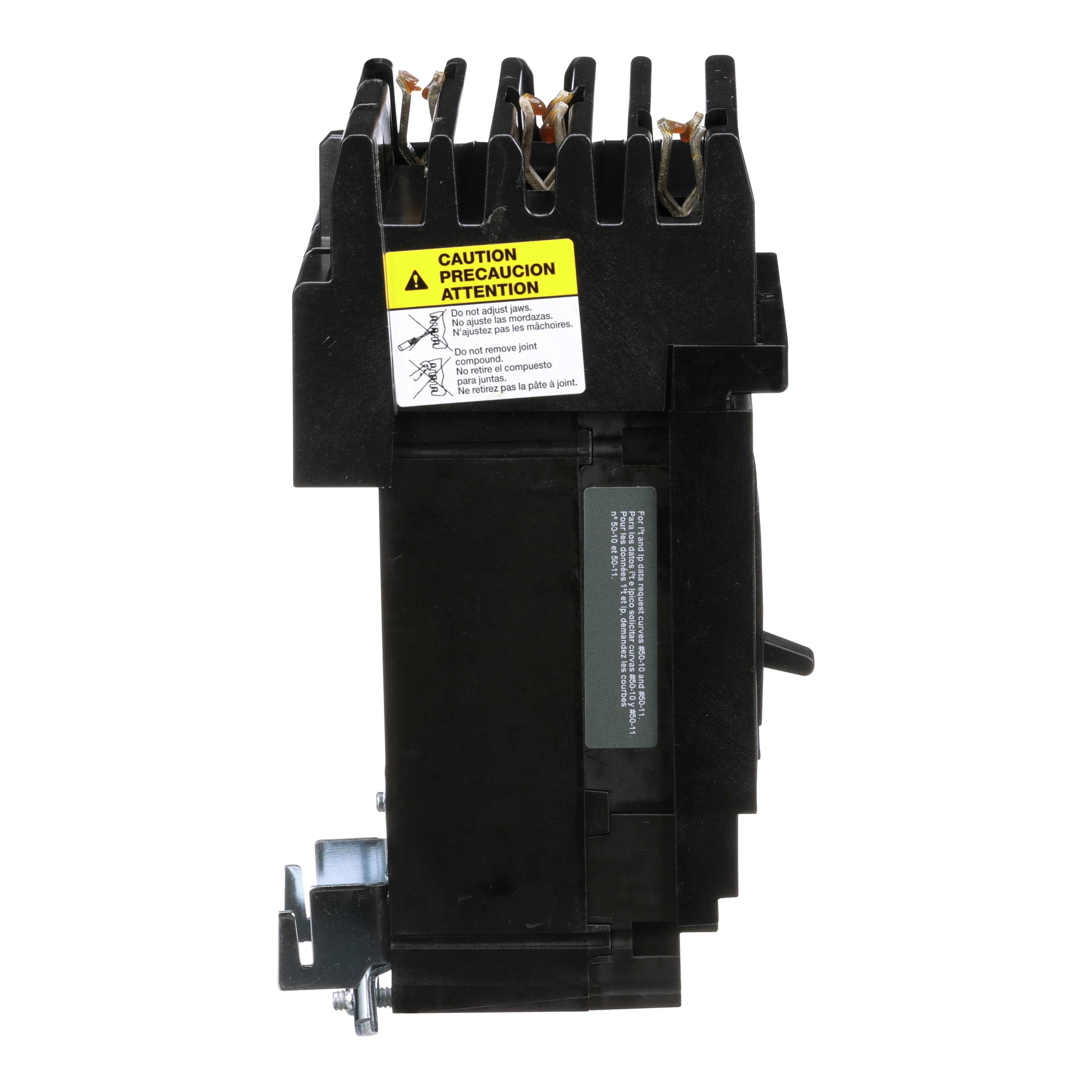 Picture of HJA36080 - Circuit breaker, PowerPacT H, 80A, 3 pole, 600VAC, 25kA, I-Line, thermal magnetic, 80%, ABC