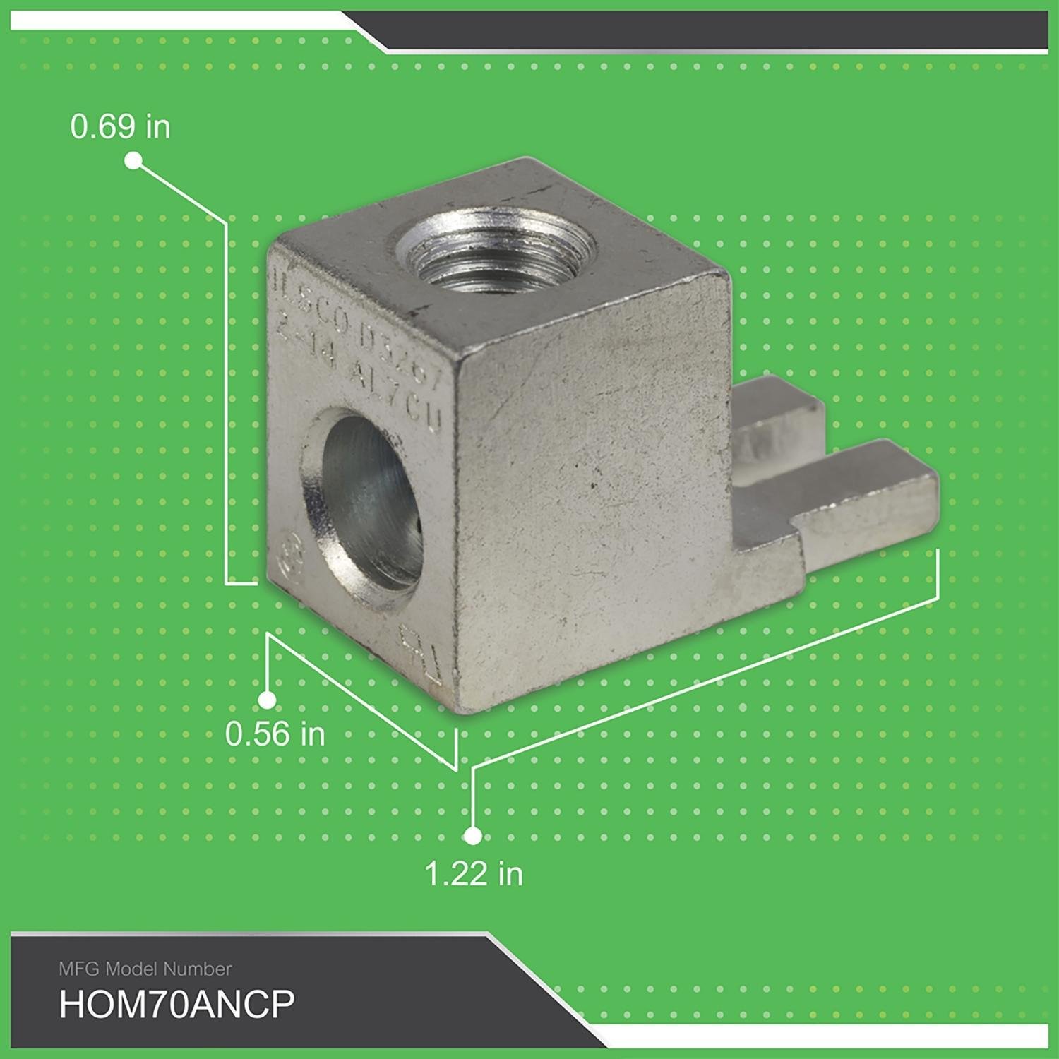 Picture of HOM70AN - Load center accessory, Homeline, lug kit, neutral, 70A