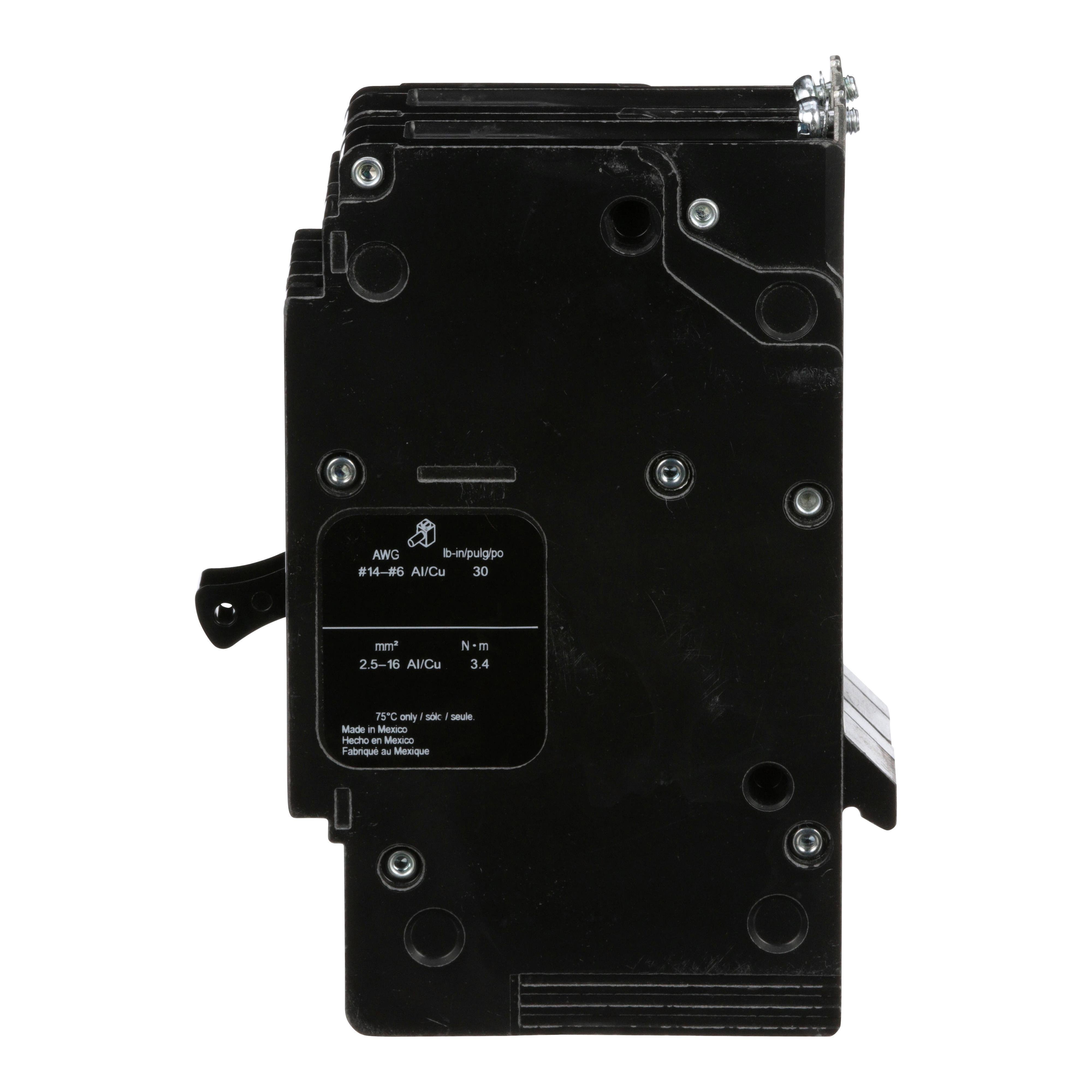 Picture of EDB24025 - Mini circuit breaker, E-Frame, 25A, 2 pole, 480Y/277VAC, 25kA max, bolt on [TAA]