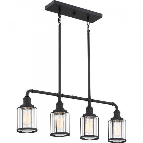 Picture of LUD434EK - Ludlow 4 Light 34 inch Earth Black Linear Chandelier Ceiling Light