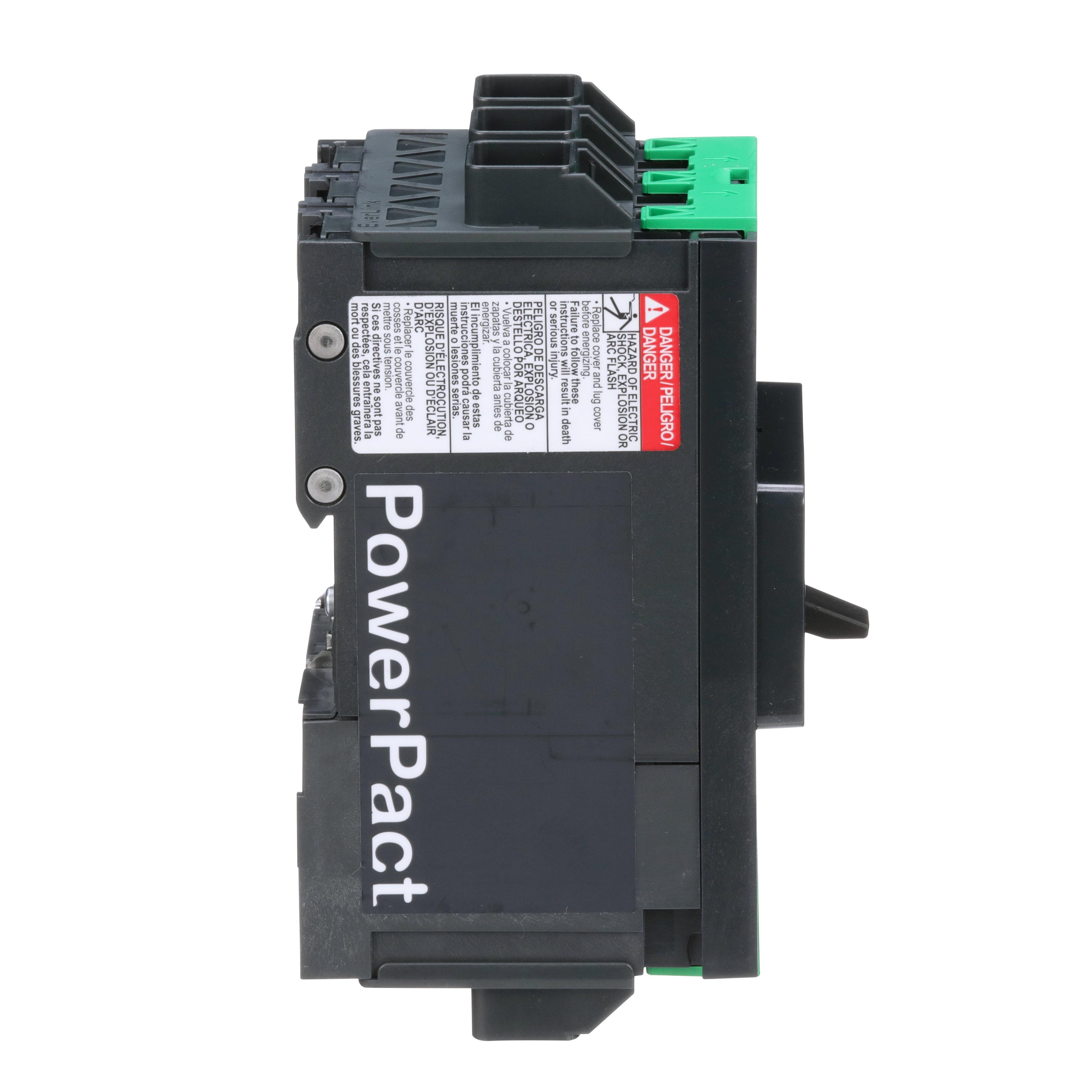 Picture of BJL36070 - Circuit breaker, PowerPacT B, 70A, 3 pole, 600Y/347VAC, 25kA, lugs, thermal magnetic, 80%