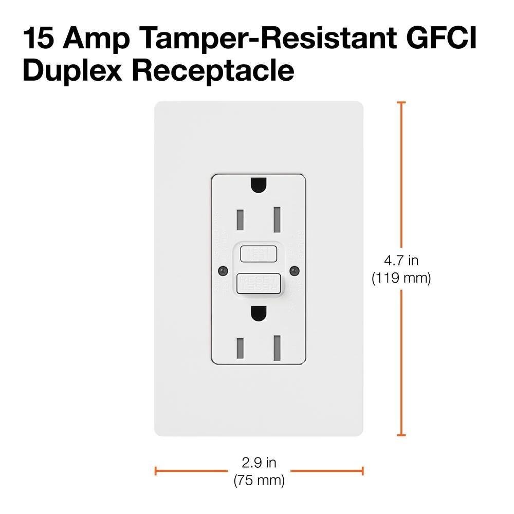Picture of CAR-15-GFST-WH - CA 15A GFCI SELF TESTING RECEPTACLE WH
