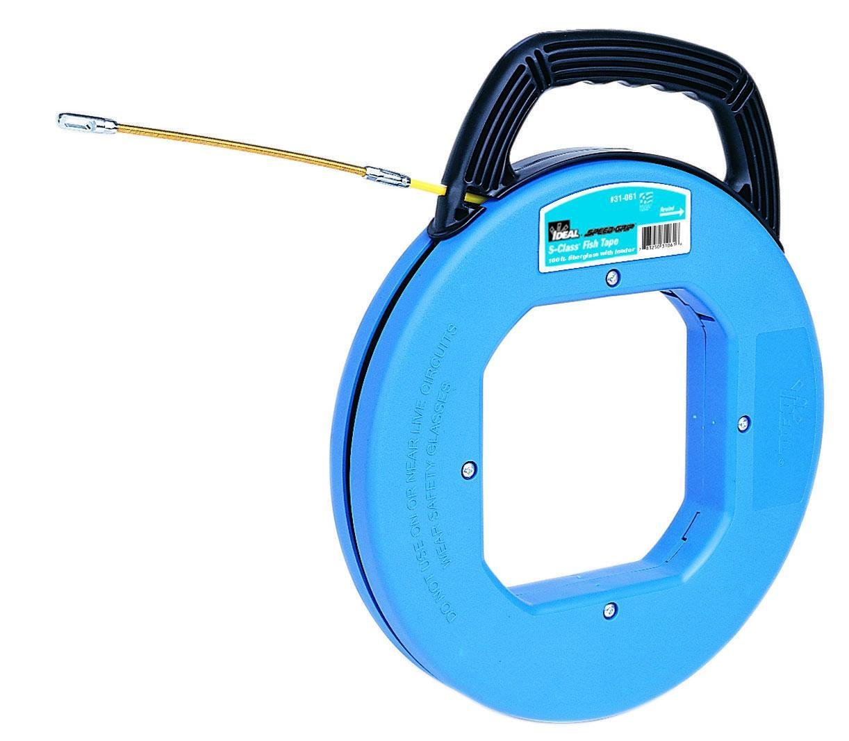 31-061 - 100' S-Class® Fiberglass Fish Tape w/Leader & Tuff-Grip™ Pro Case