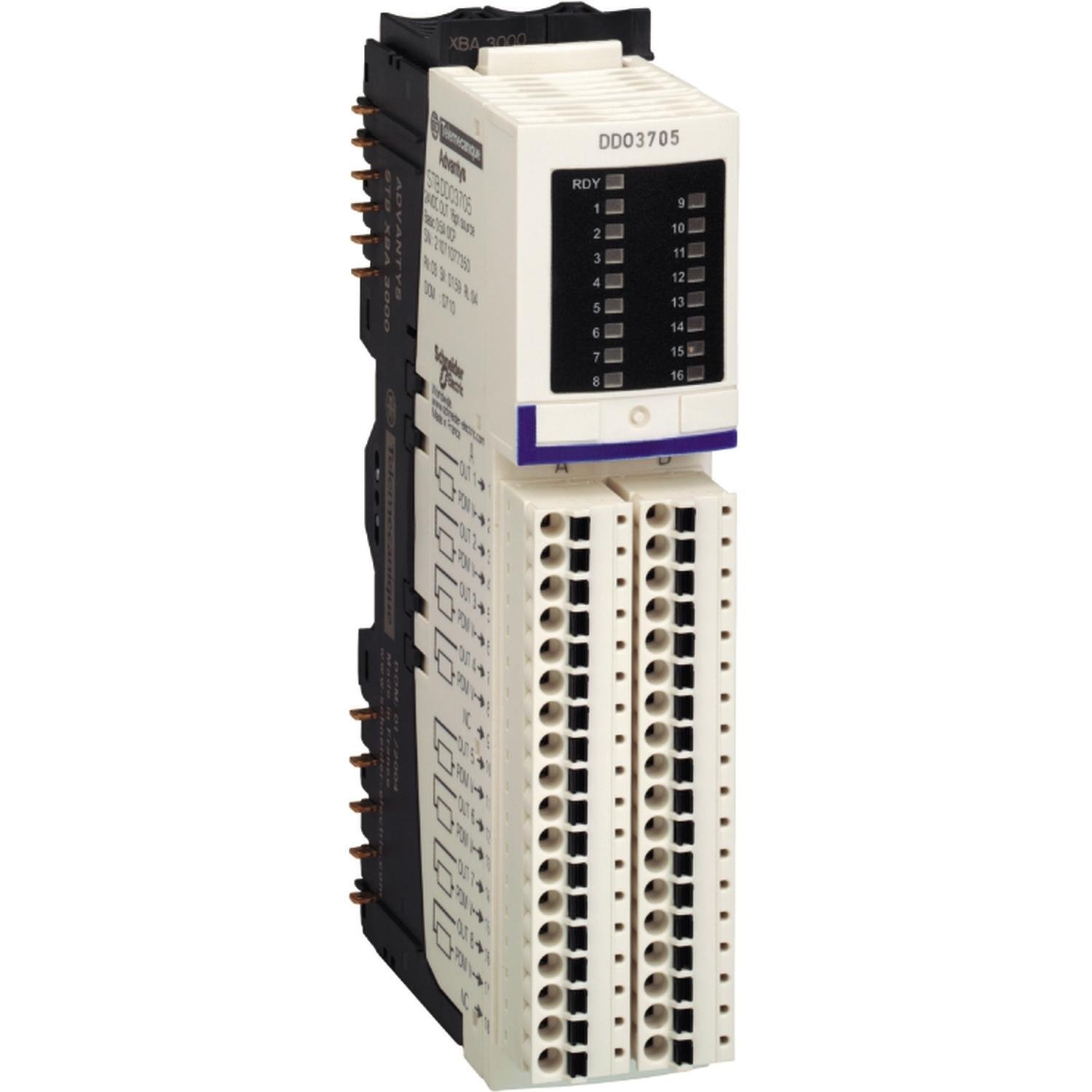 STBDDO3705KS - basic digital output kit, Modicon STB, 24V DC, 16O, screw type connector