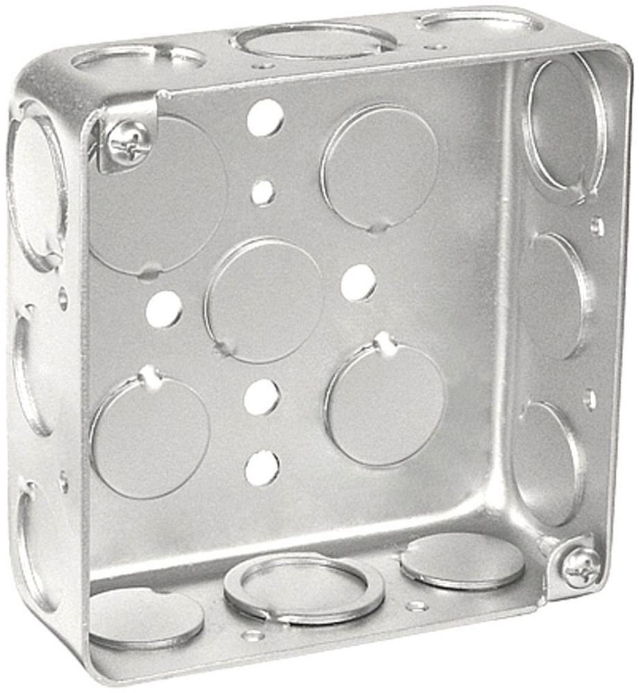 52151-SDR - Four Square J-Box Drawn 1-1/2" (6) 1/2" & (6) Combo Side KO, 50 Pak