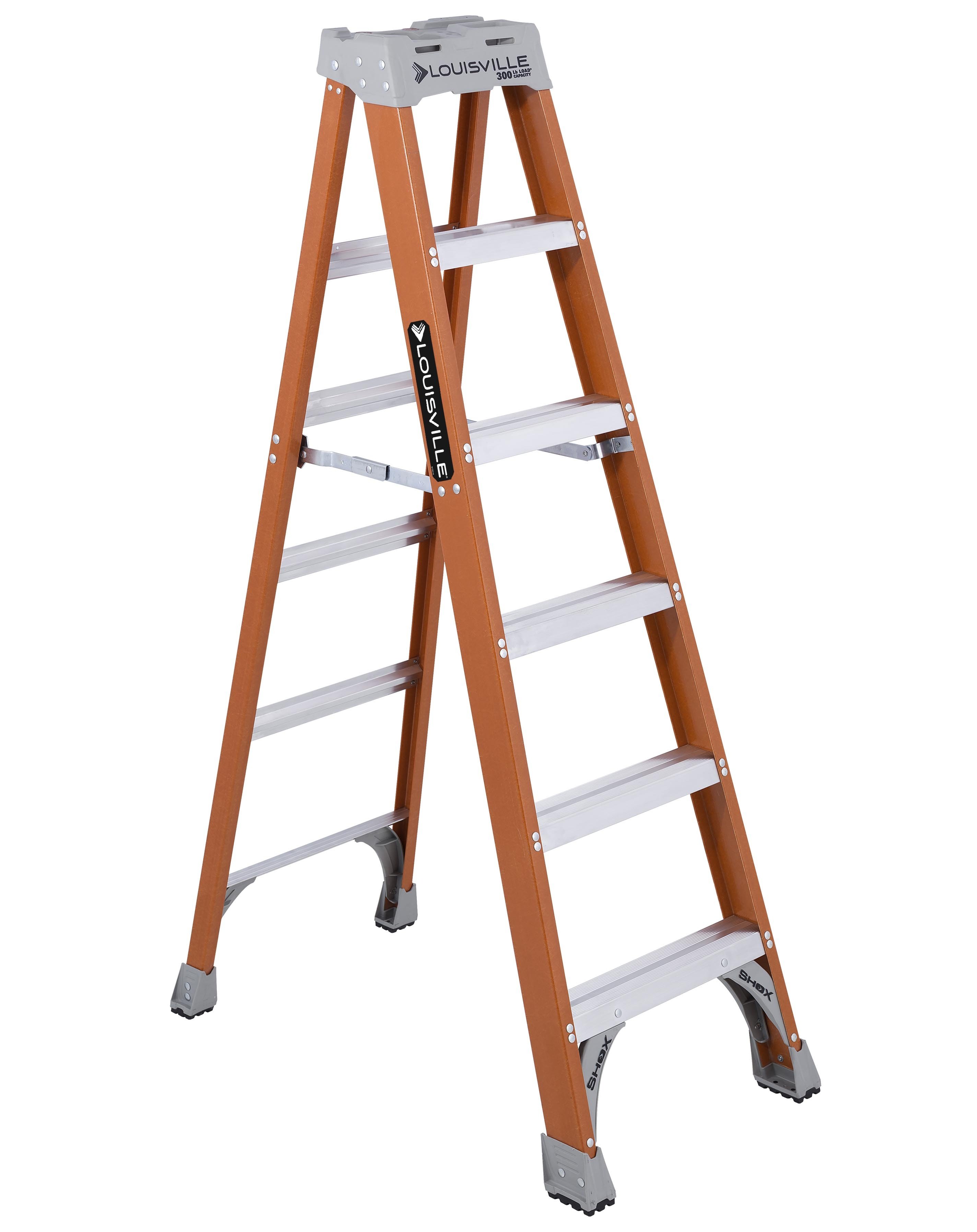 Picture of FS1506 - Louisville Ladder 6-Foot Fiberglass Step Ladder, Type IA, 300-pound Load Capacity, FS1506