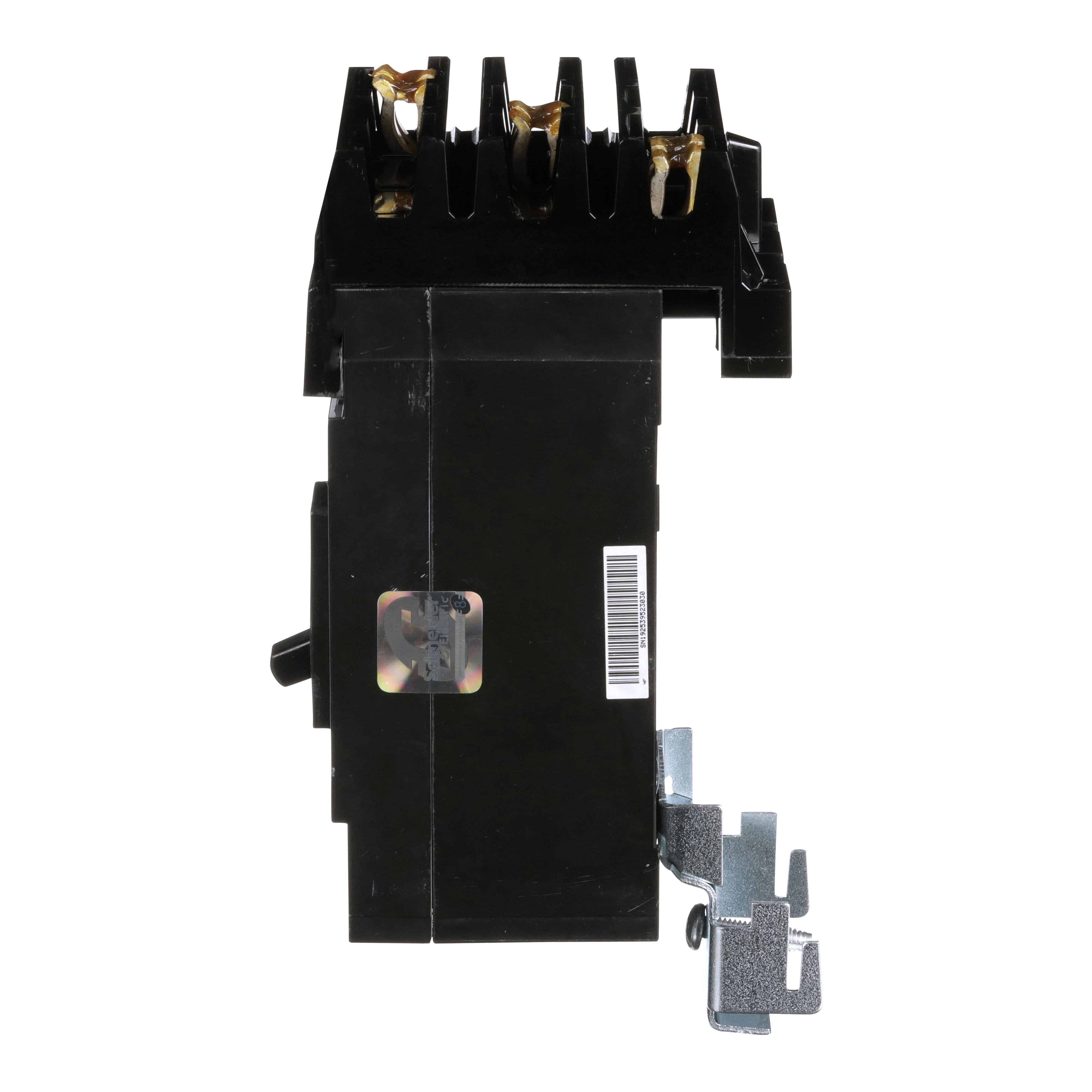 Picture of QDA32100 - Circuit breaker, PowerPacT Q, 100A, 3 pole, 240VAC, 25kA, I-Line, thermal magnetic, 80%, ABC